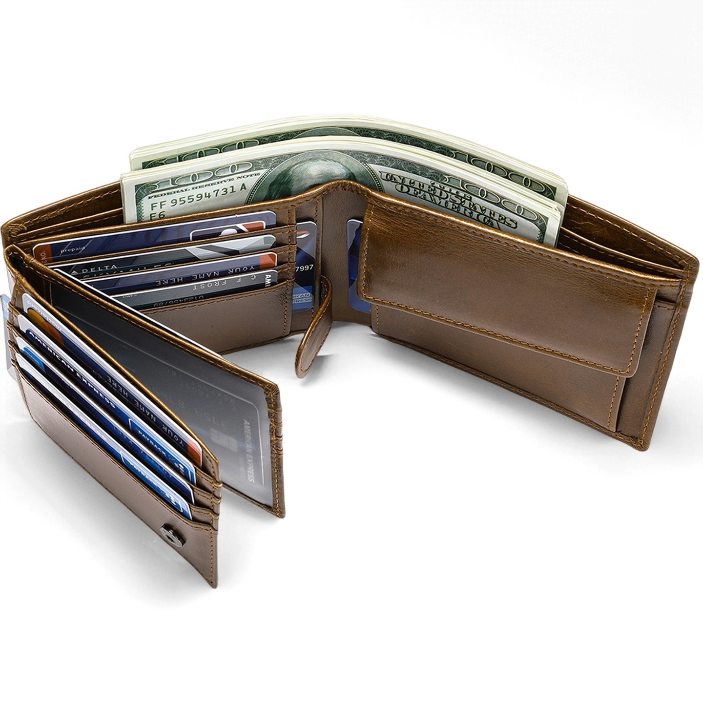 Gowalletly RFID Leather Wallet Men