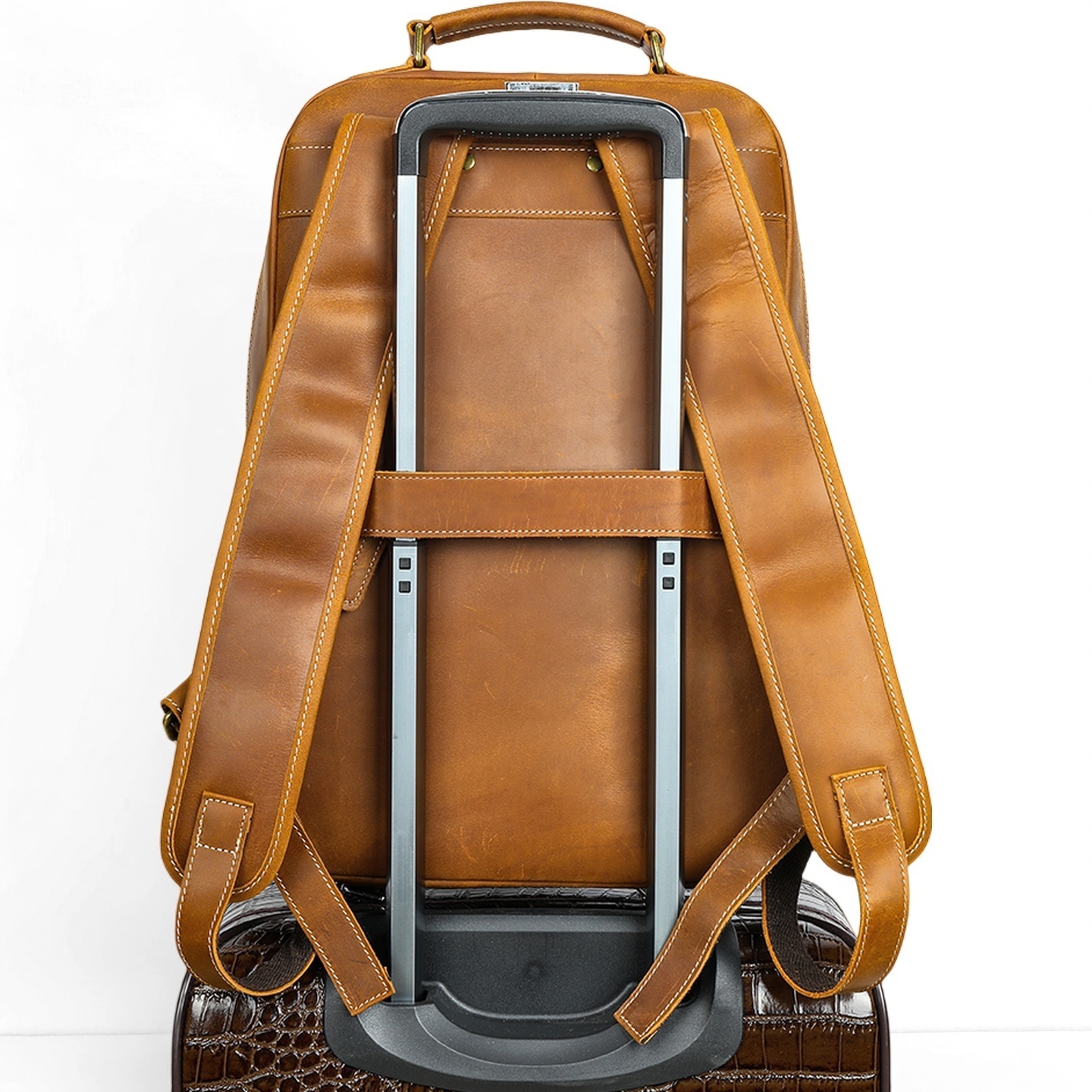 Gowalletly Vintage Leather Backpack