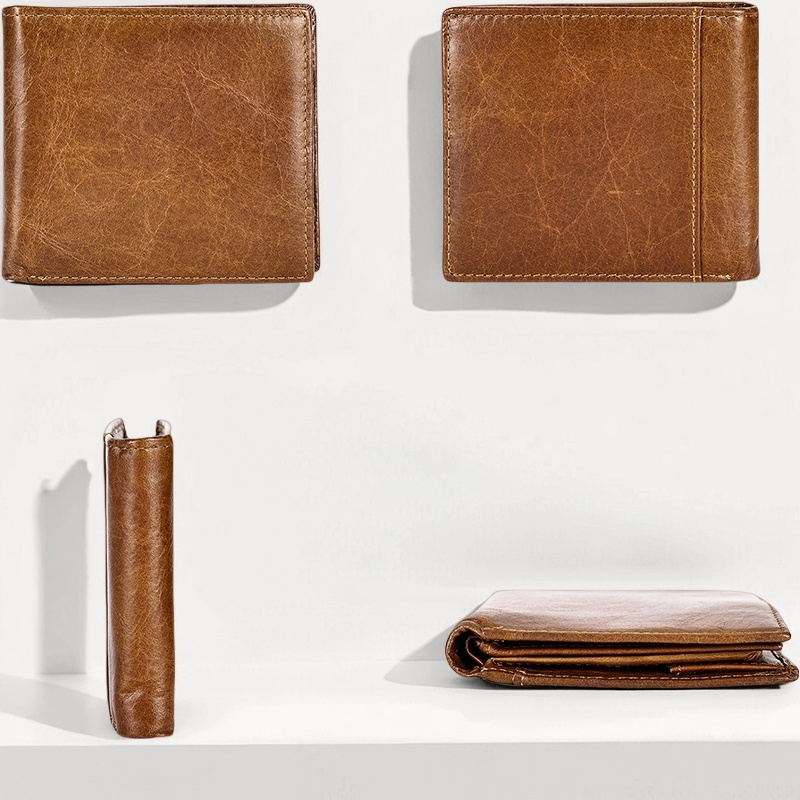 Gowalletly - RFID Leather Men's Wallet with Multi-Function