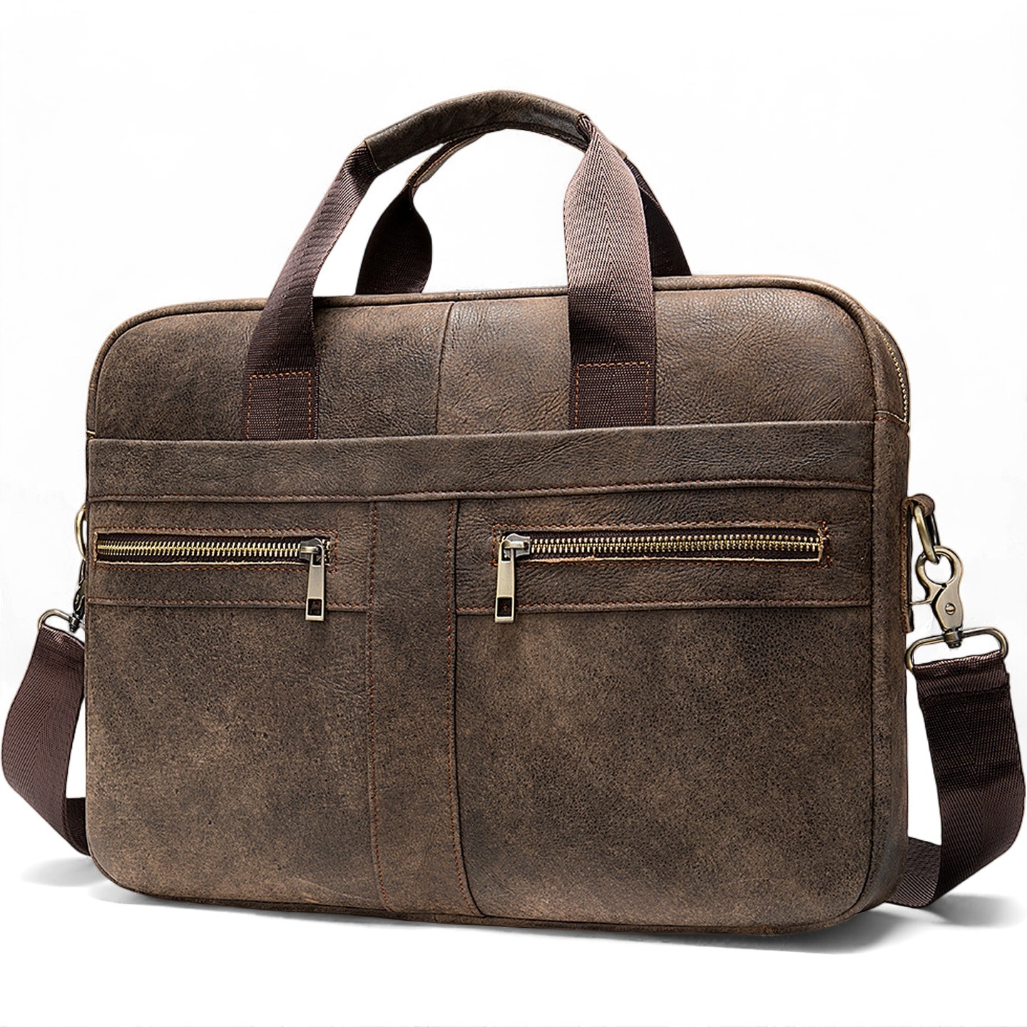 Gowalletly Vintage Leather Briefcase Bag