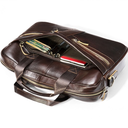 Gowalletly Vintage Leather Briefcase Bag