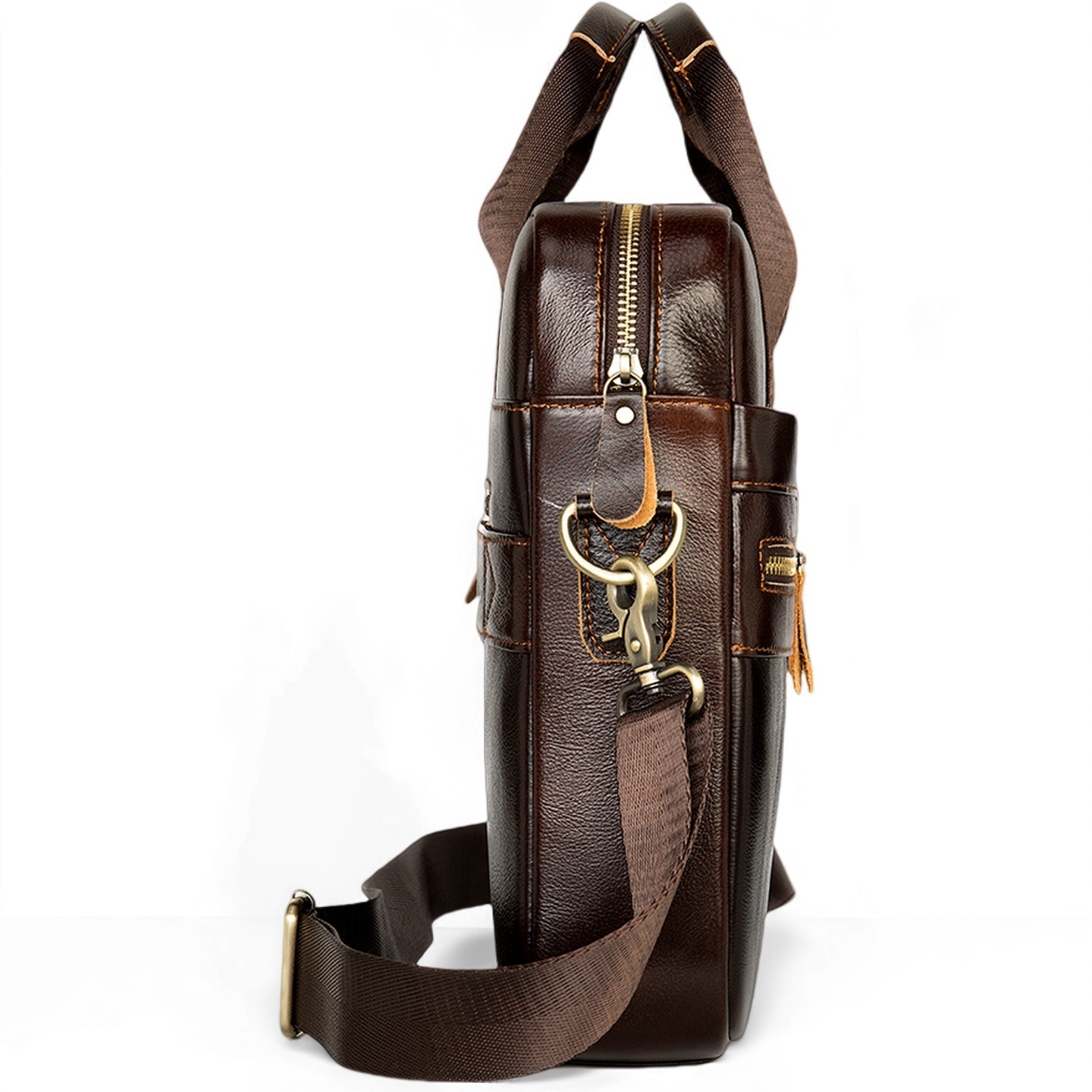 Gowalletly Vintage Leather Briefcase Bag