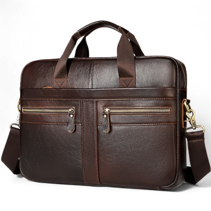 Gowalletly Vintage Leather Briefcase Bag