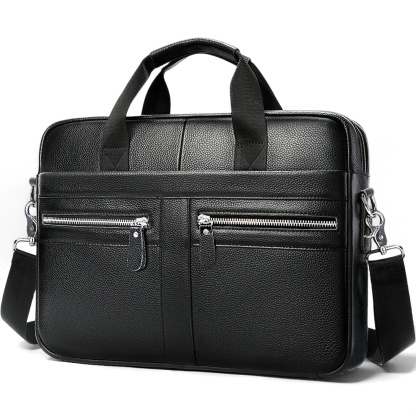Gowalletly Vintage Leather Briefcase Bag