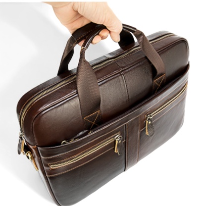 Gowalletly Vintage Leather Briefcase Bag