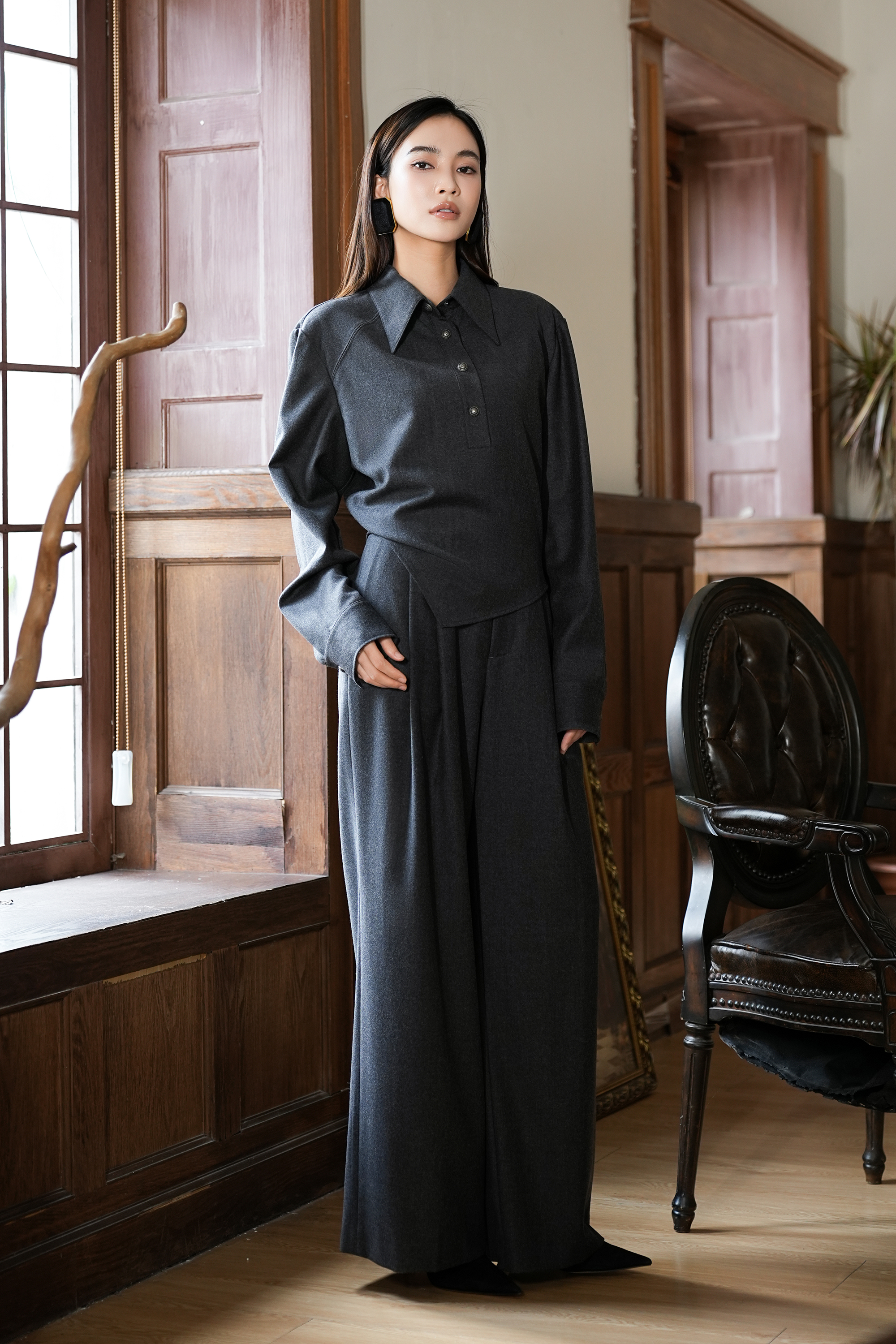 BESIONIA Irregular Design Blouse