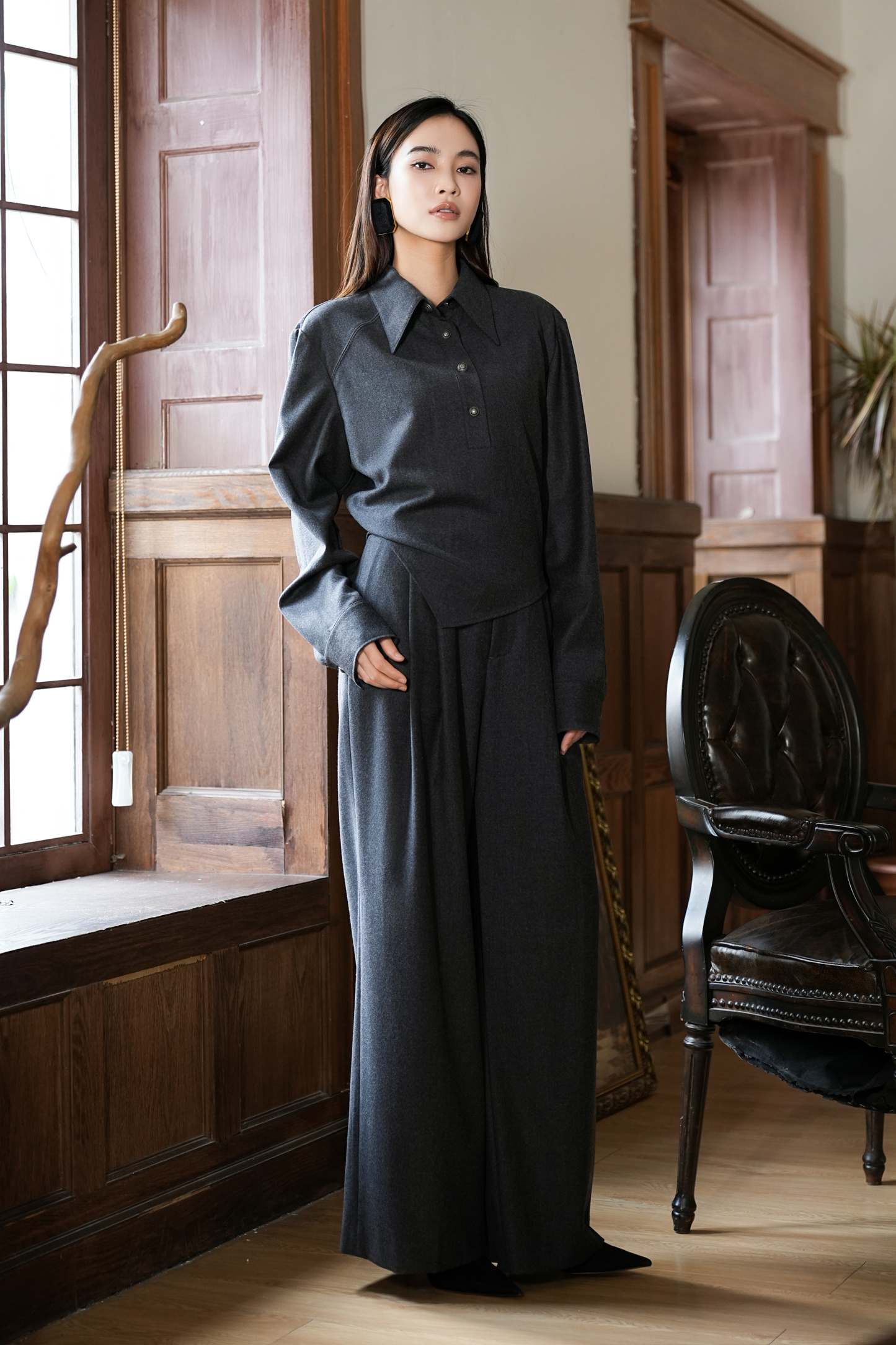 BESIONIA Irregular Design Blouse