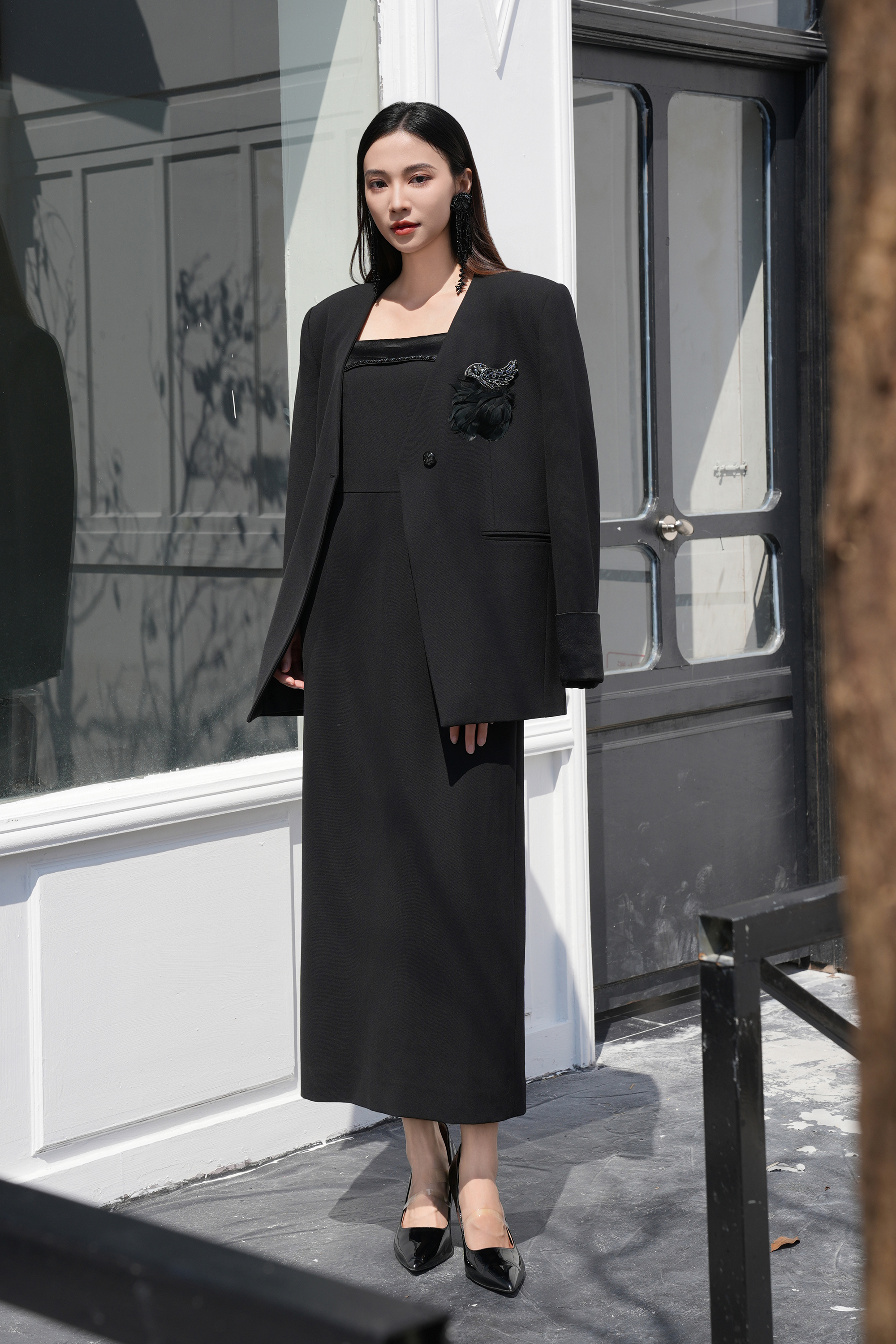 BESIONIA Temperament Simple Sheath Dress 