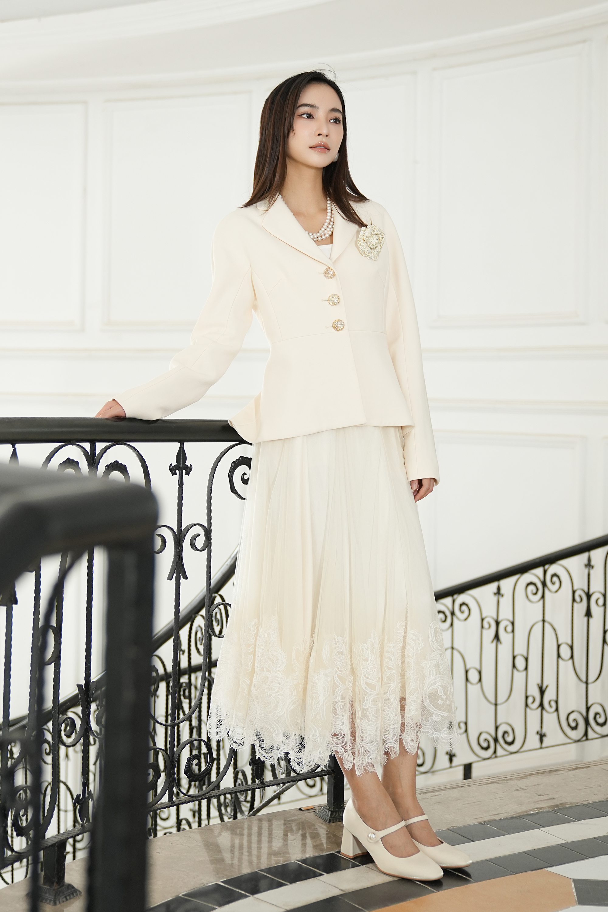 BESIONIA Waist-slimming Design Outerwear