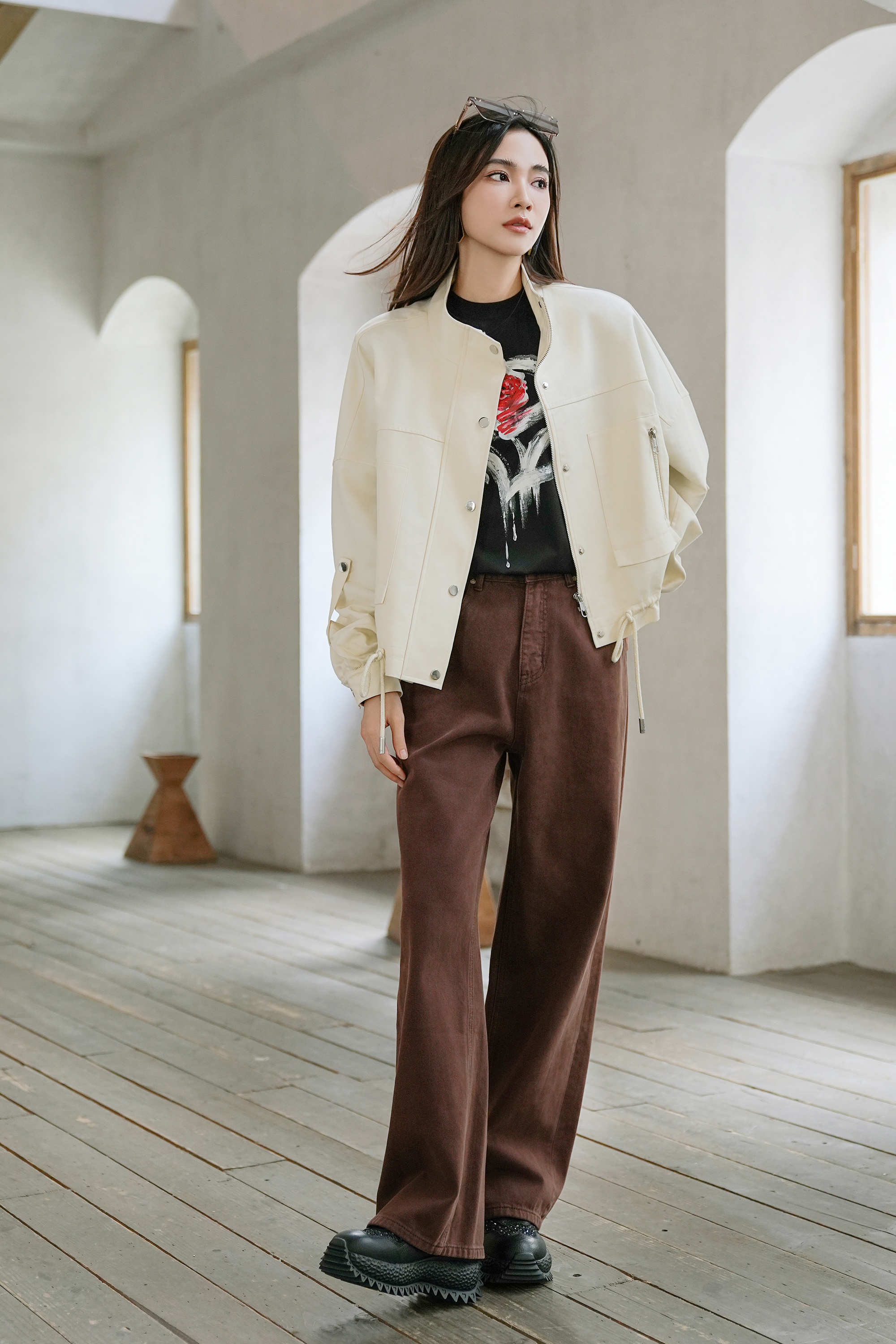 BESIONIA Fashion Simple Zipper Outerwear