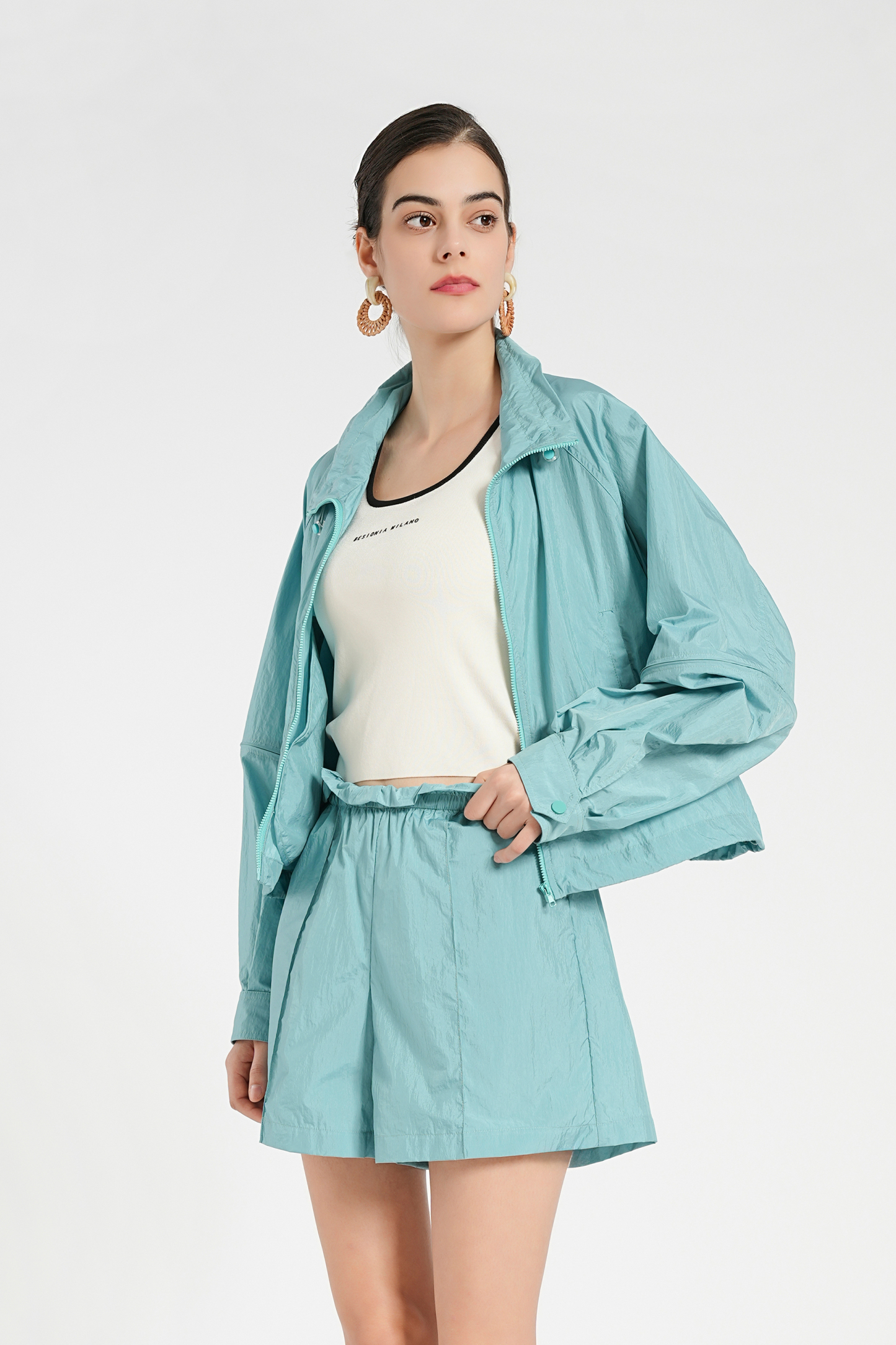 BESIONIA Simple thin short jacket