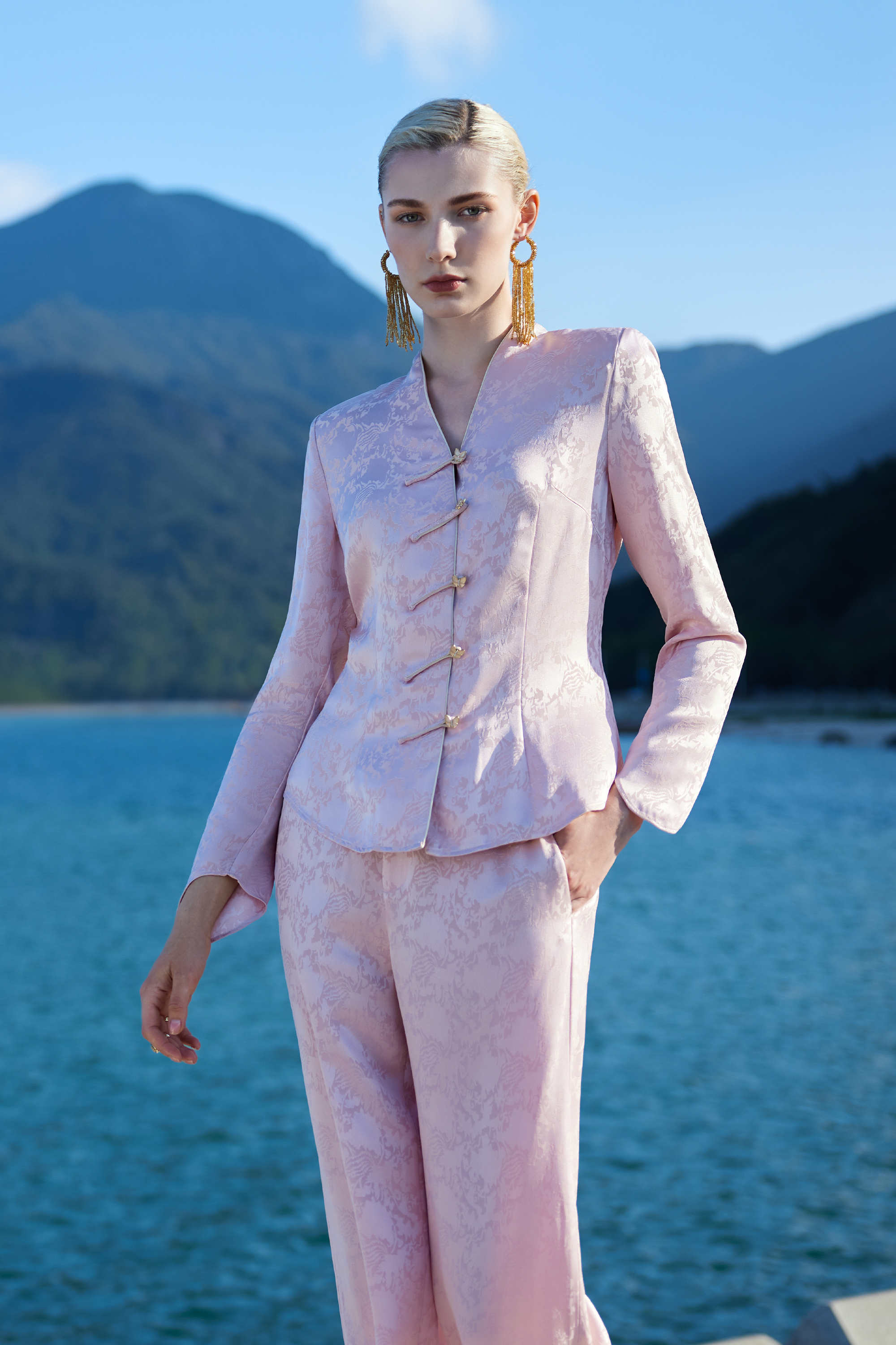 BESIONIA Printed country style short jacket