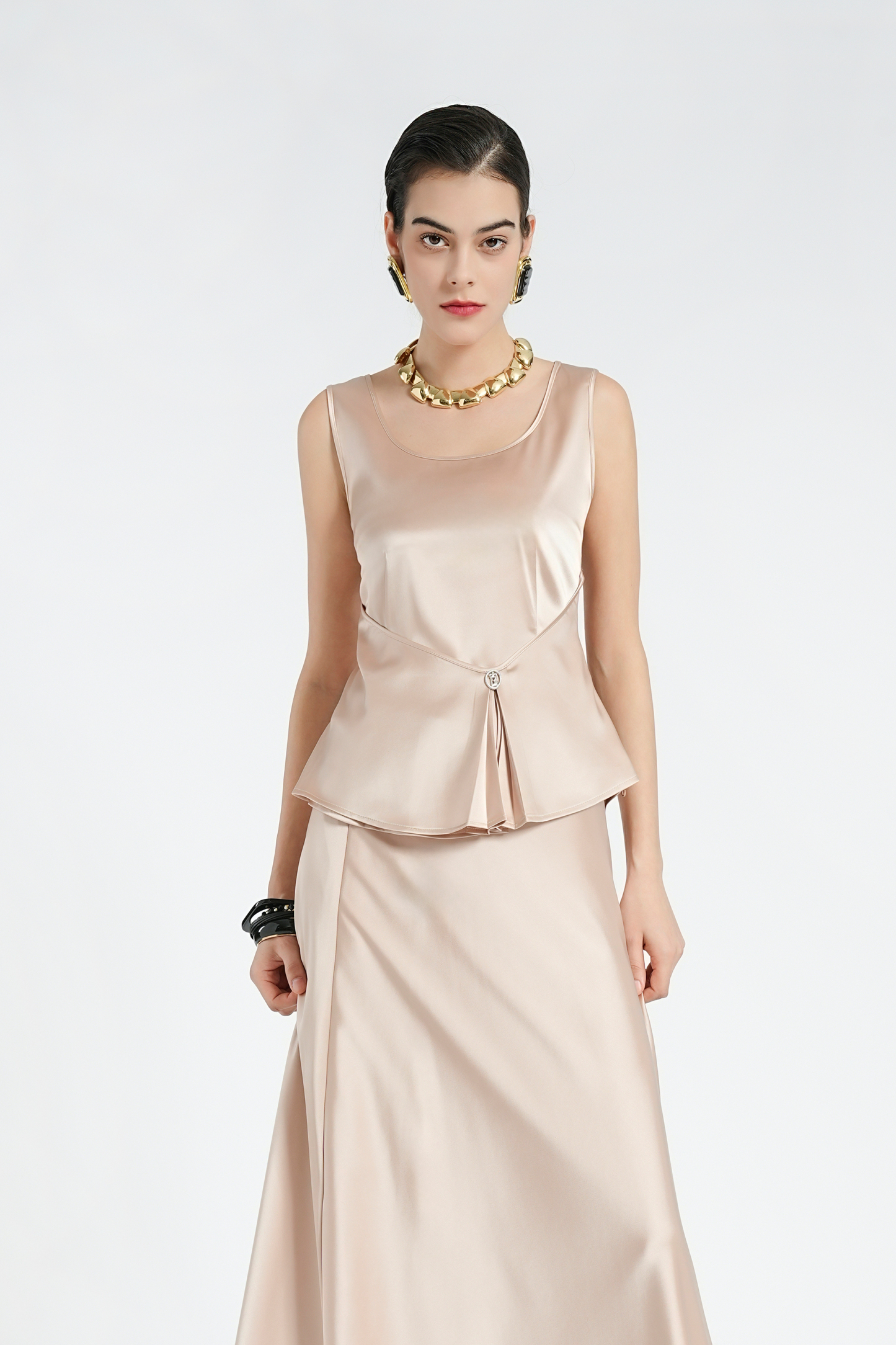 BESIONIA Irregular Slim Sleeveless Vest