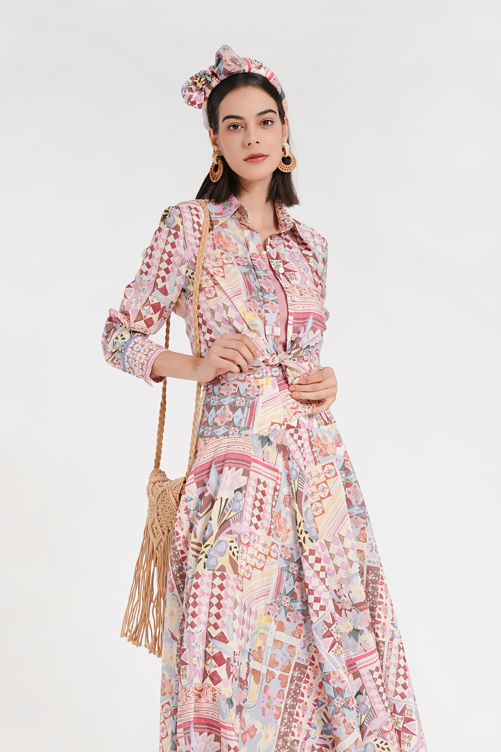 BESIONIA Vacation Style Printed Shirt