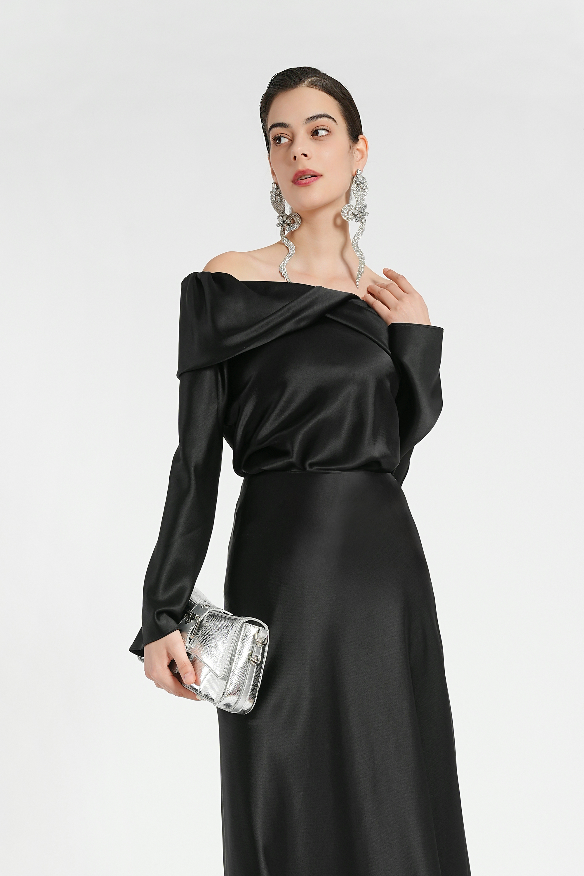 BESIONIA One Shoulder Elegant Top