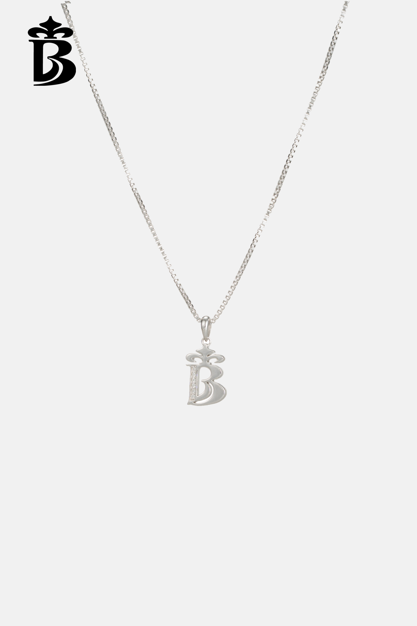 BESIONIA- Silver Letter B Necklace