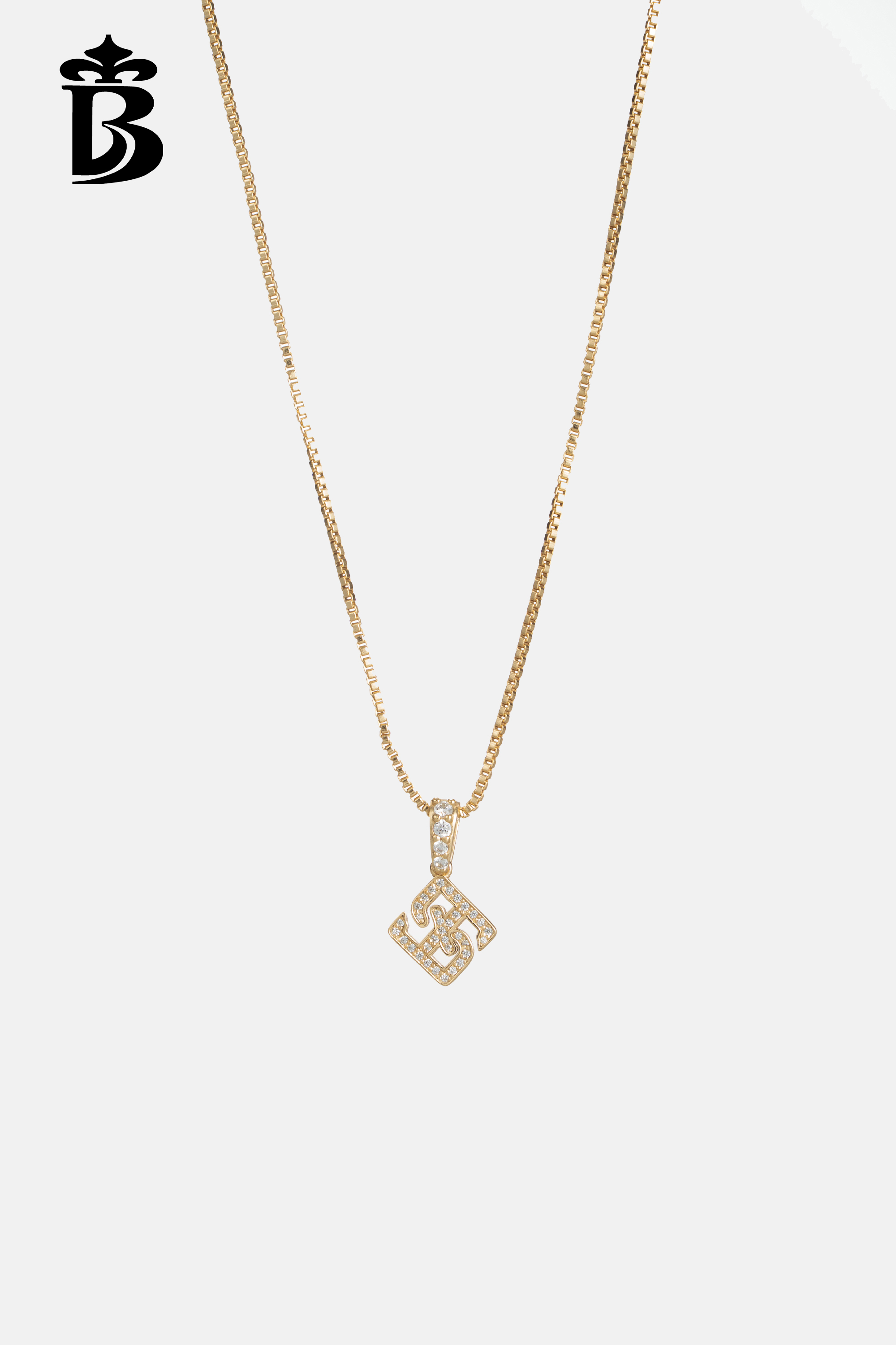 BESIONIA- Gold Square Necklace
