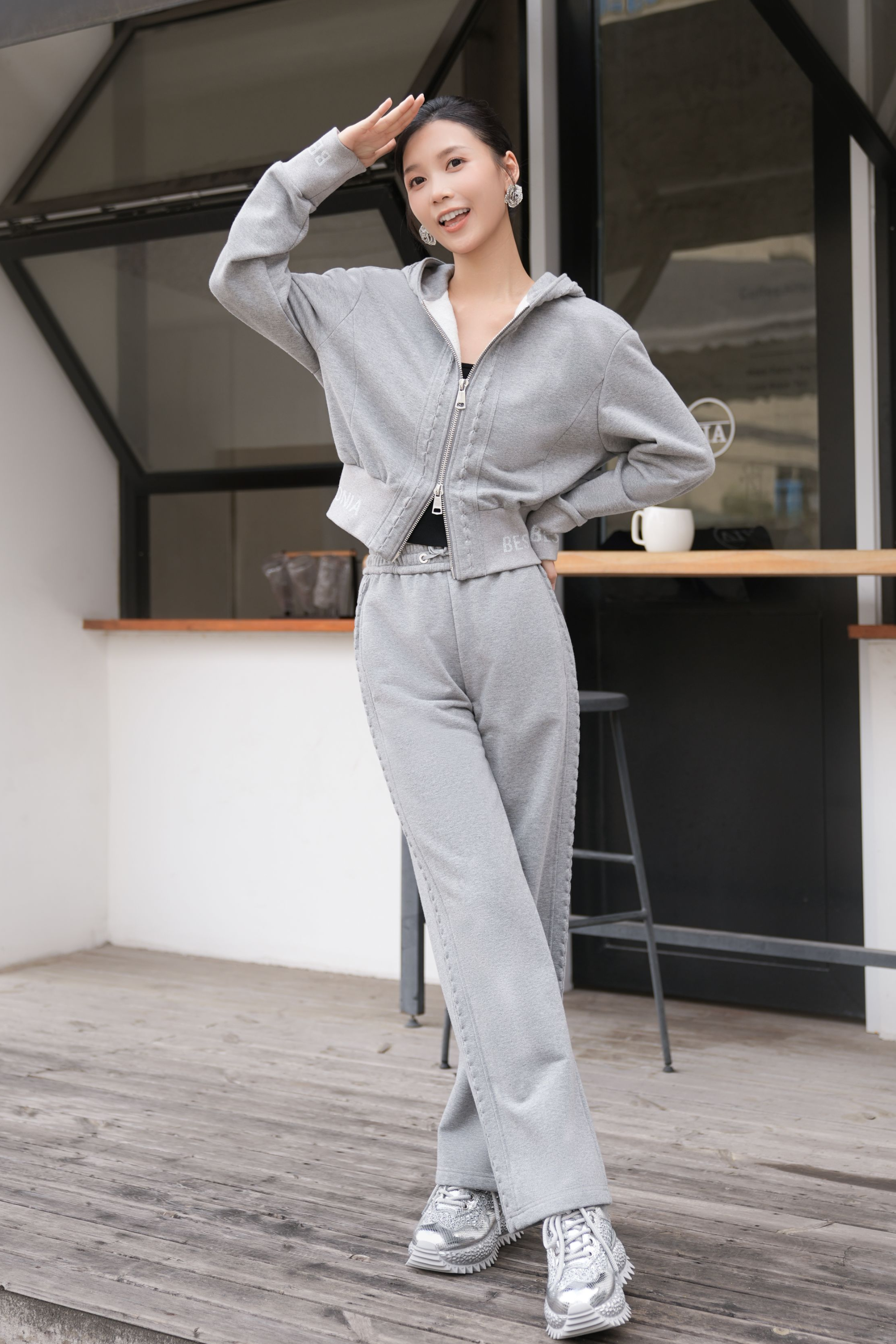 BESIONIA Hooded Design Casual Outerwear