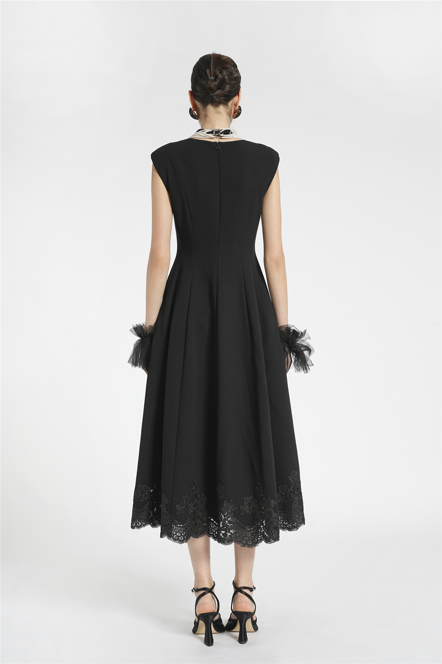 BESIONIA Elegant Little Black Dress