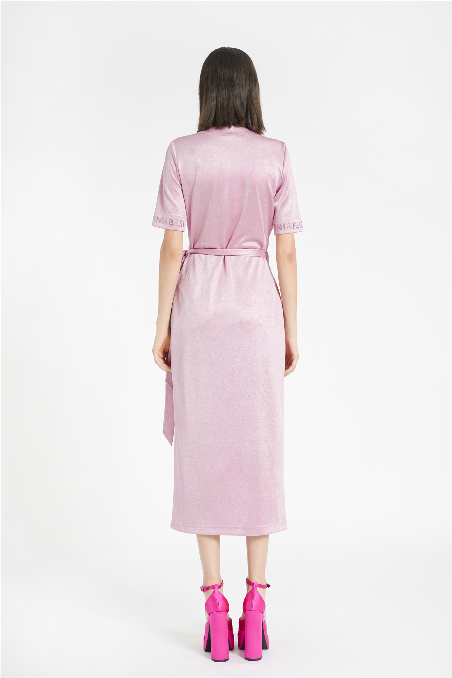 BESIONIA Elegant Lace-Up Dress