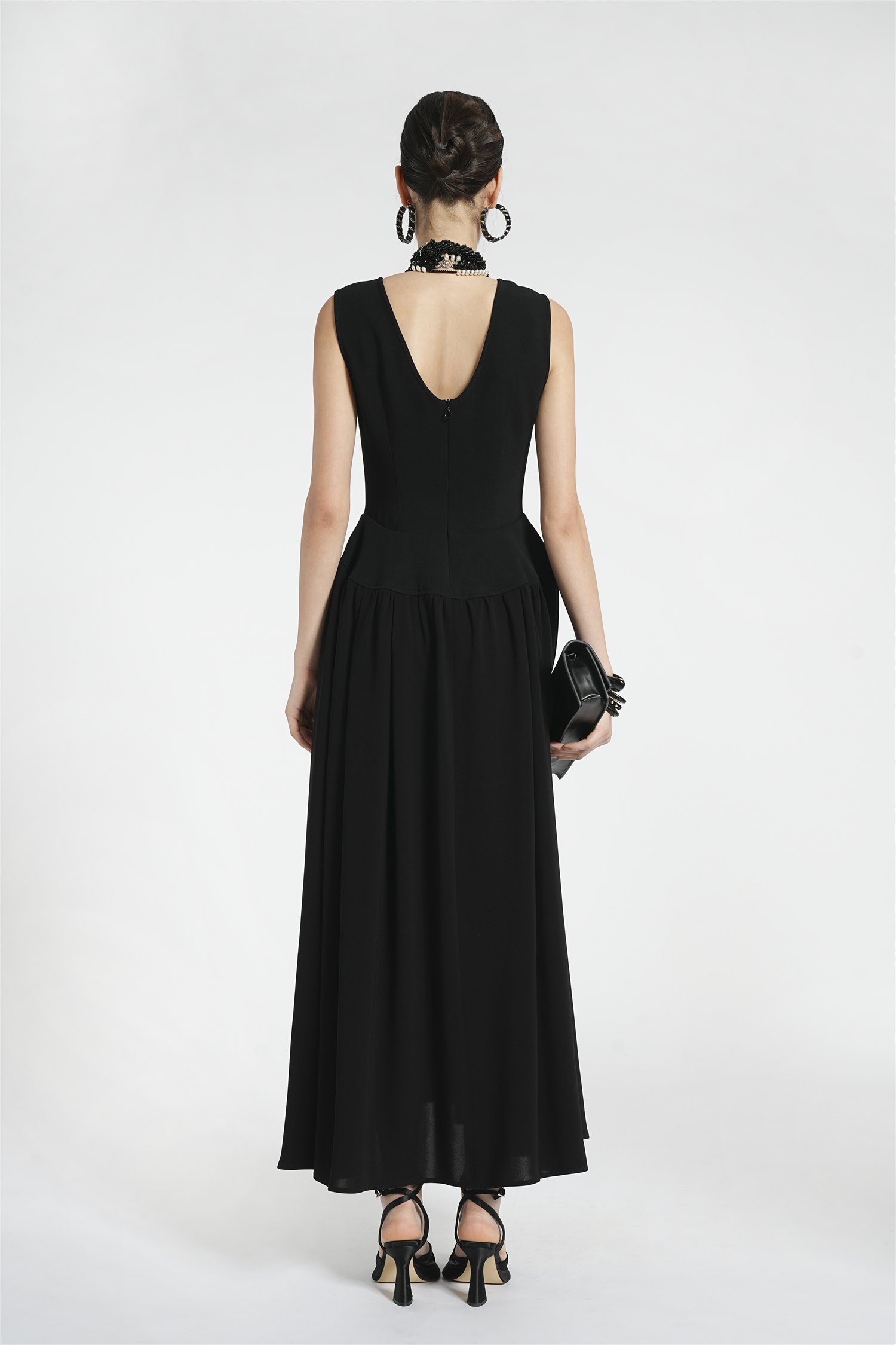 BESIONIA French Elegant Split Sleeveless Dress