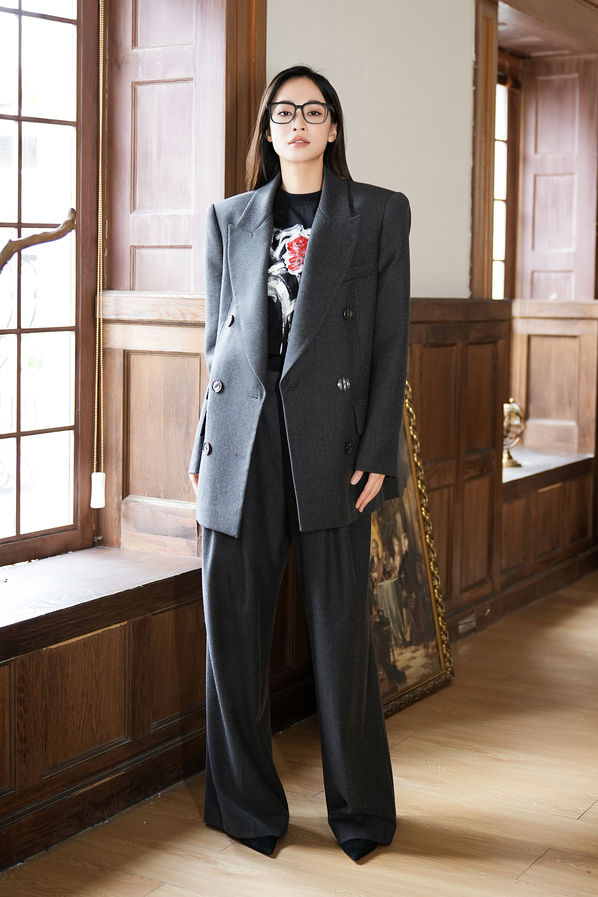 BESIONIA Printed Peplum Blouse