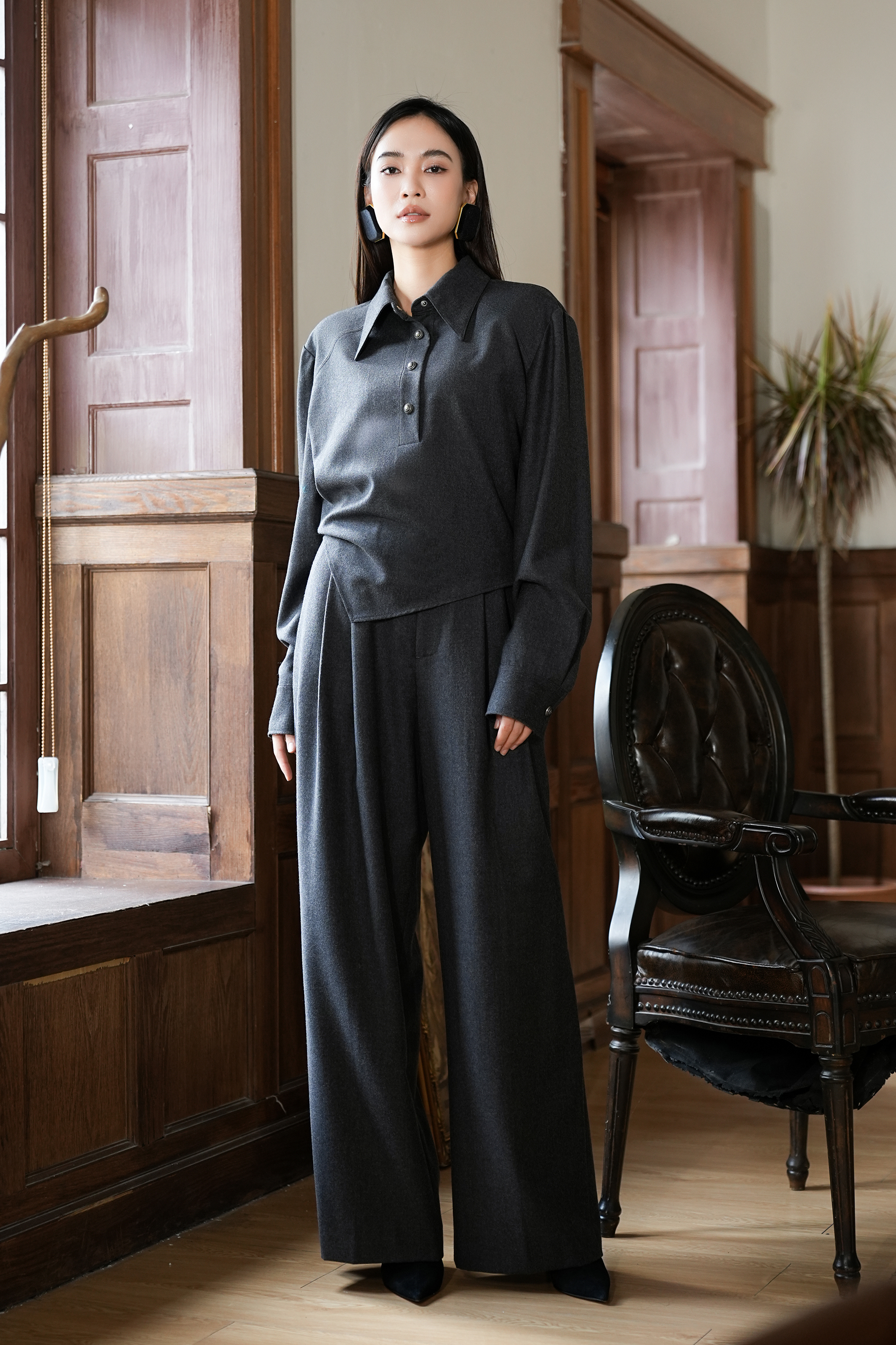 BESIONIA Irregular Design Blouse