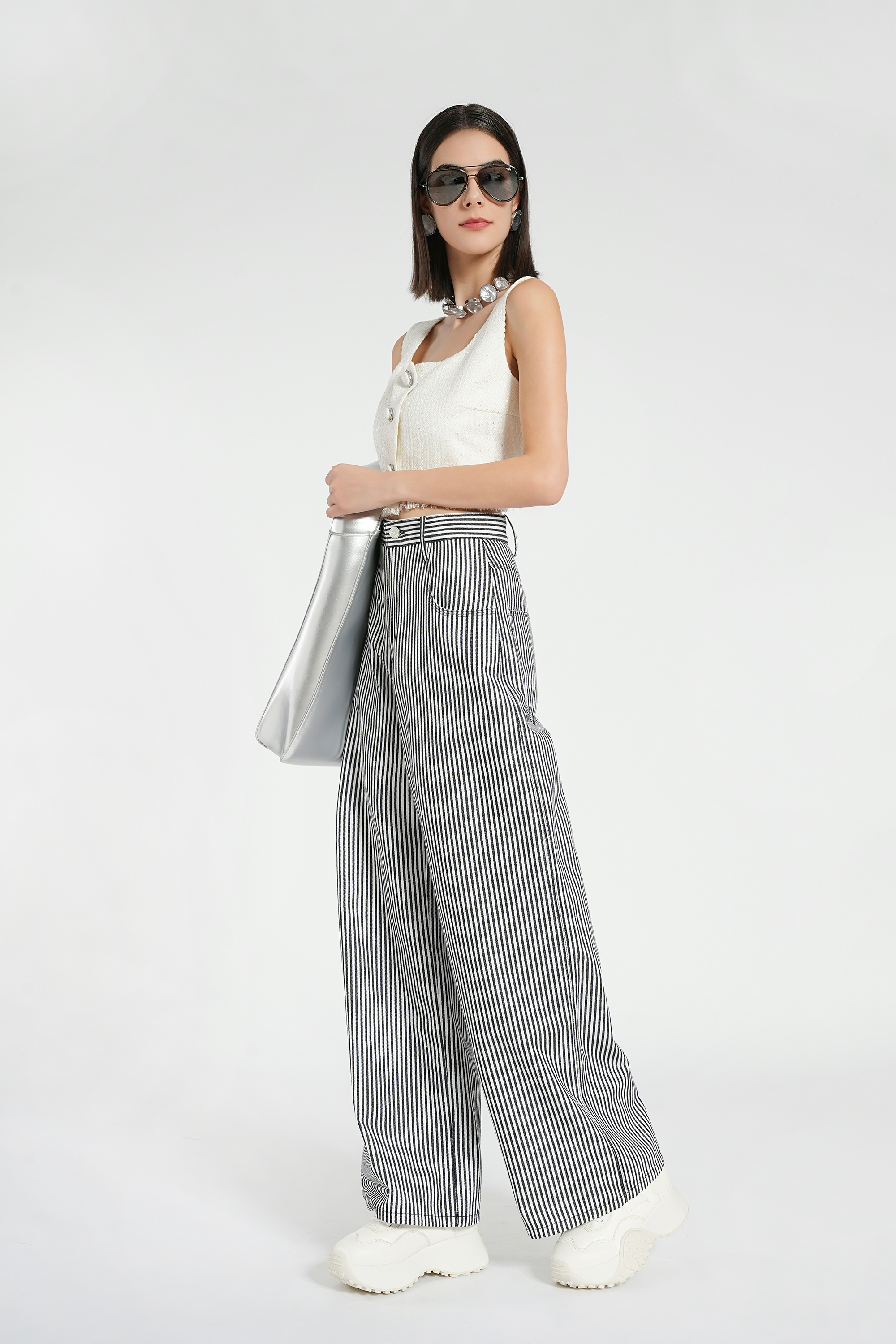 BESIONIA Polka Dot Fringe Elegant Vest