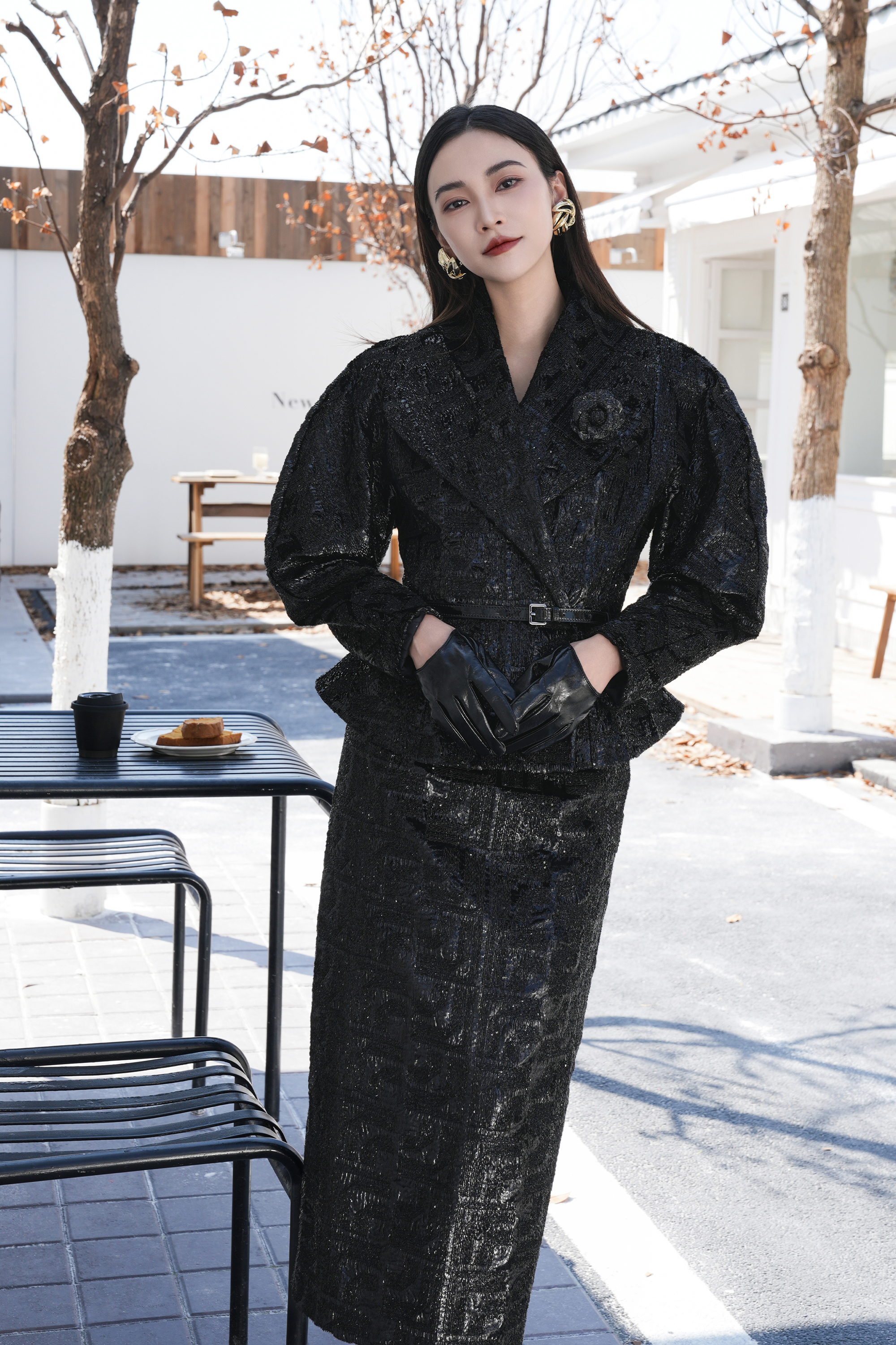 BESIONIA Light Luxury High Waist Slimming Half-body Skirt