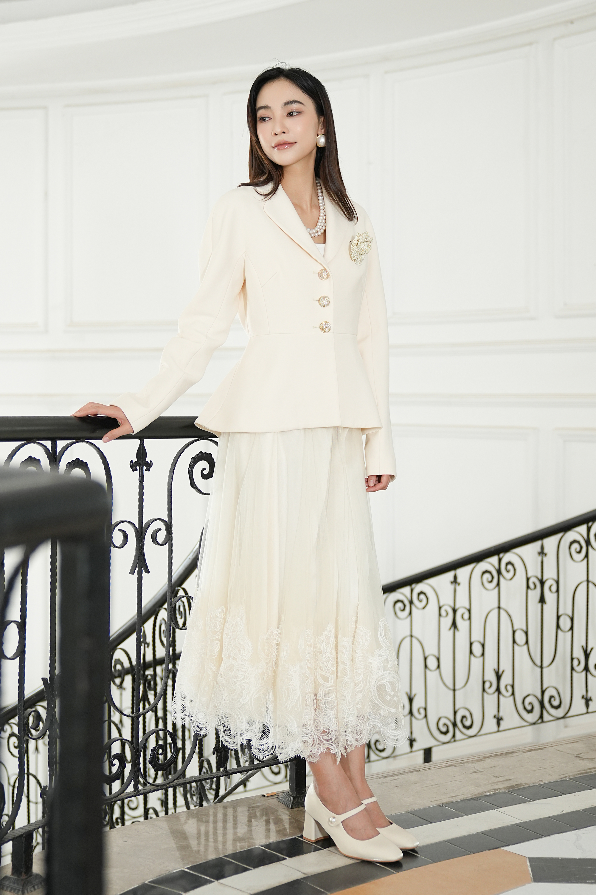 BESIONIA Waist-slimming Design Outerwear