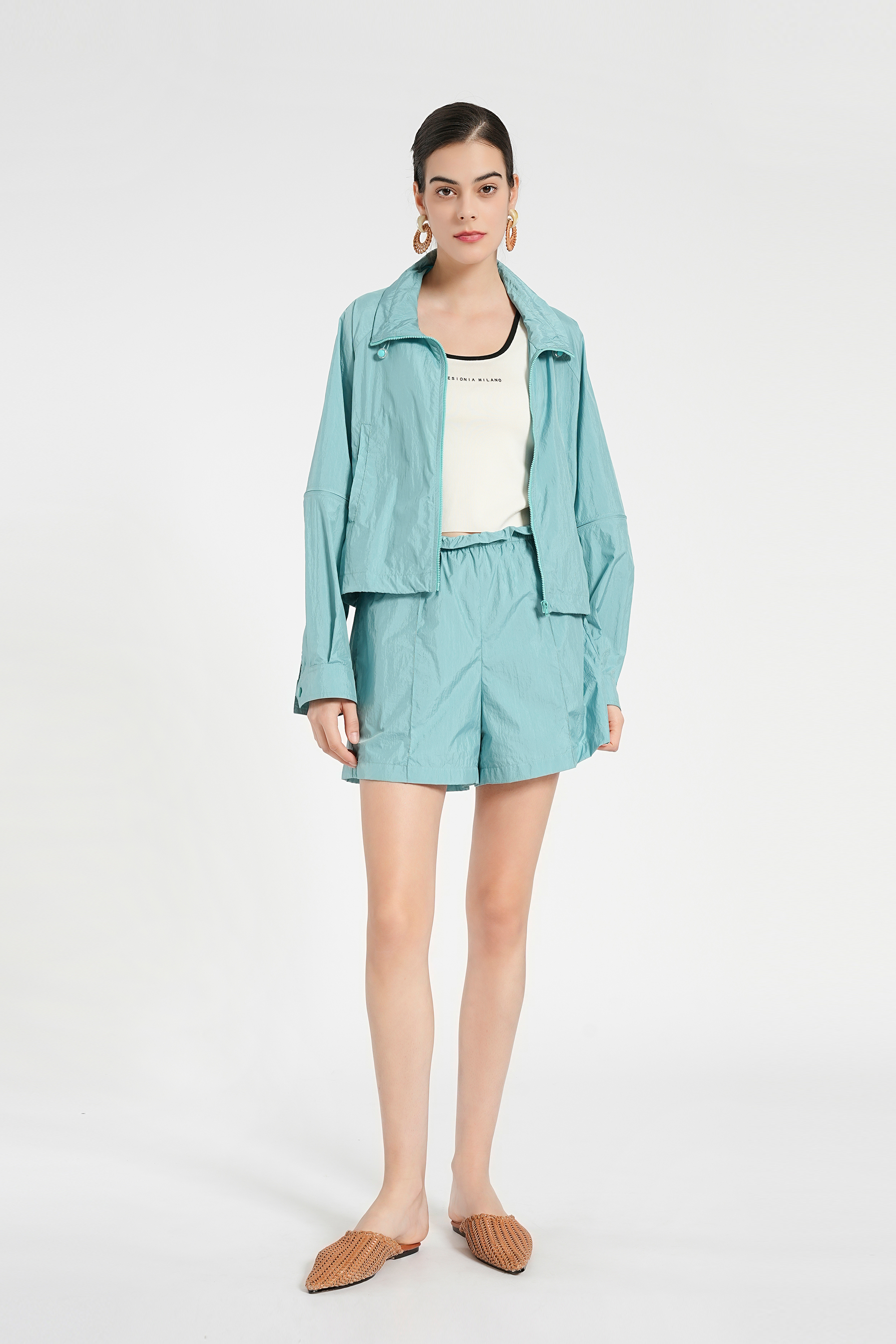 BESIONIA Simple thin short jacket