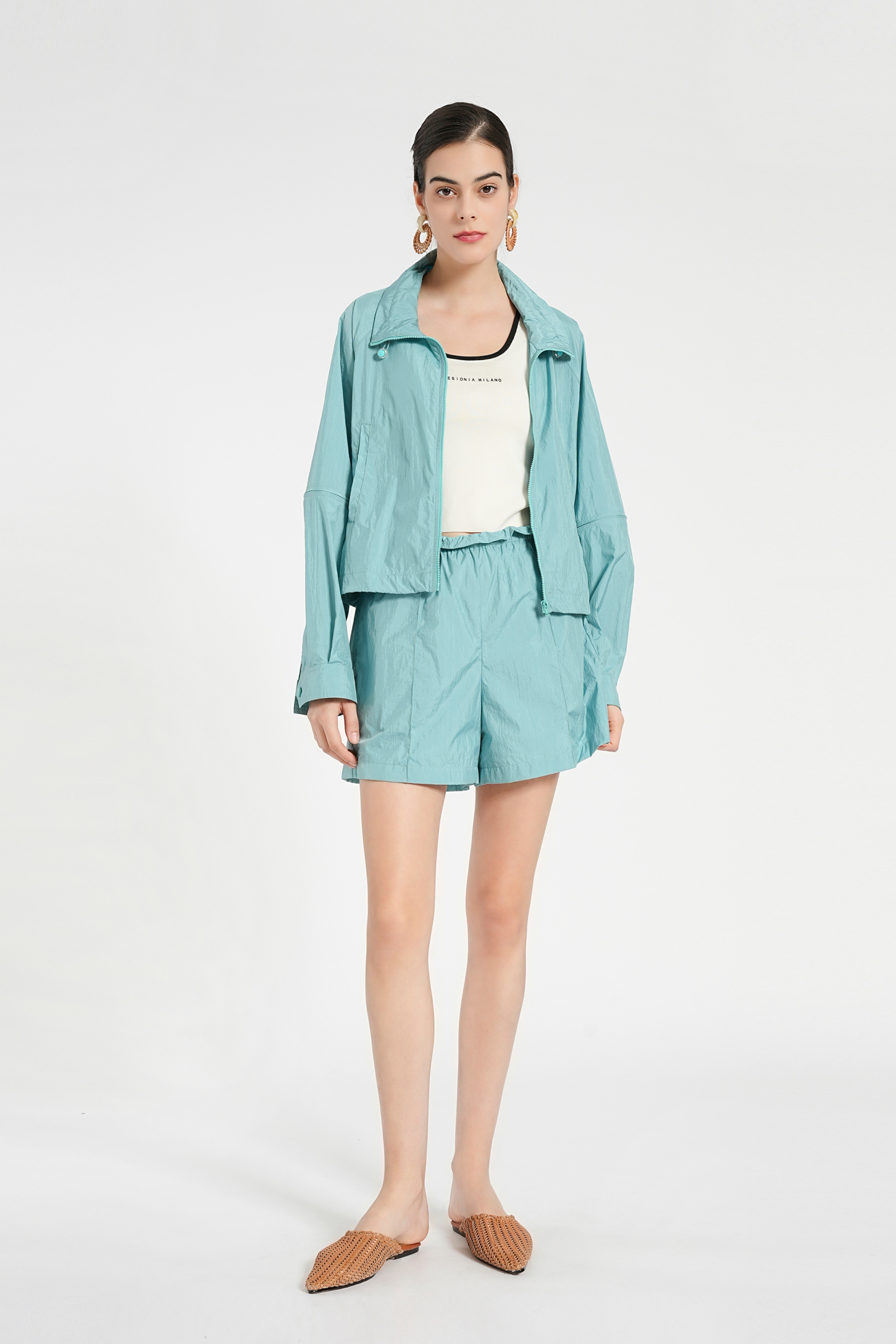 BESIONIA Simple thin short jacket