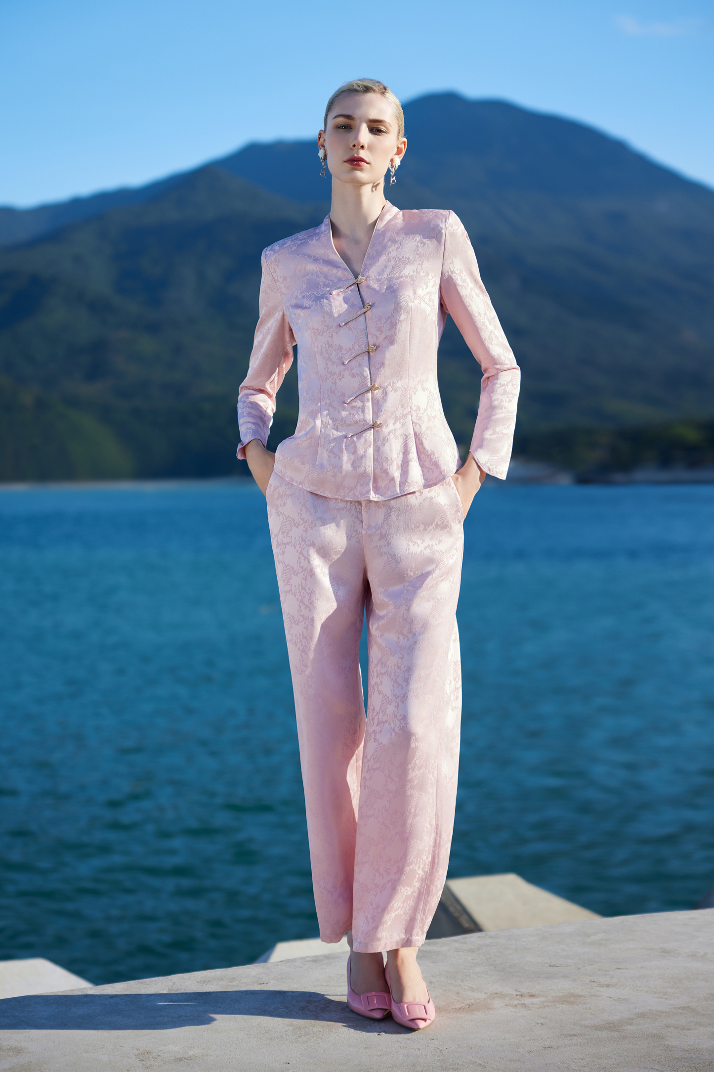 BESIONIA Printed country style short jacket