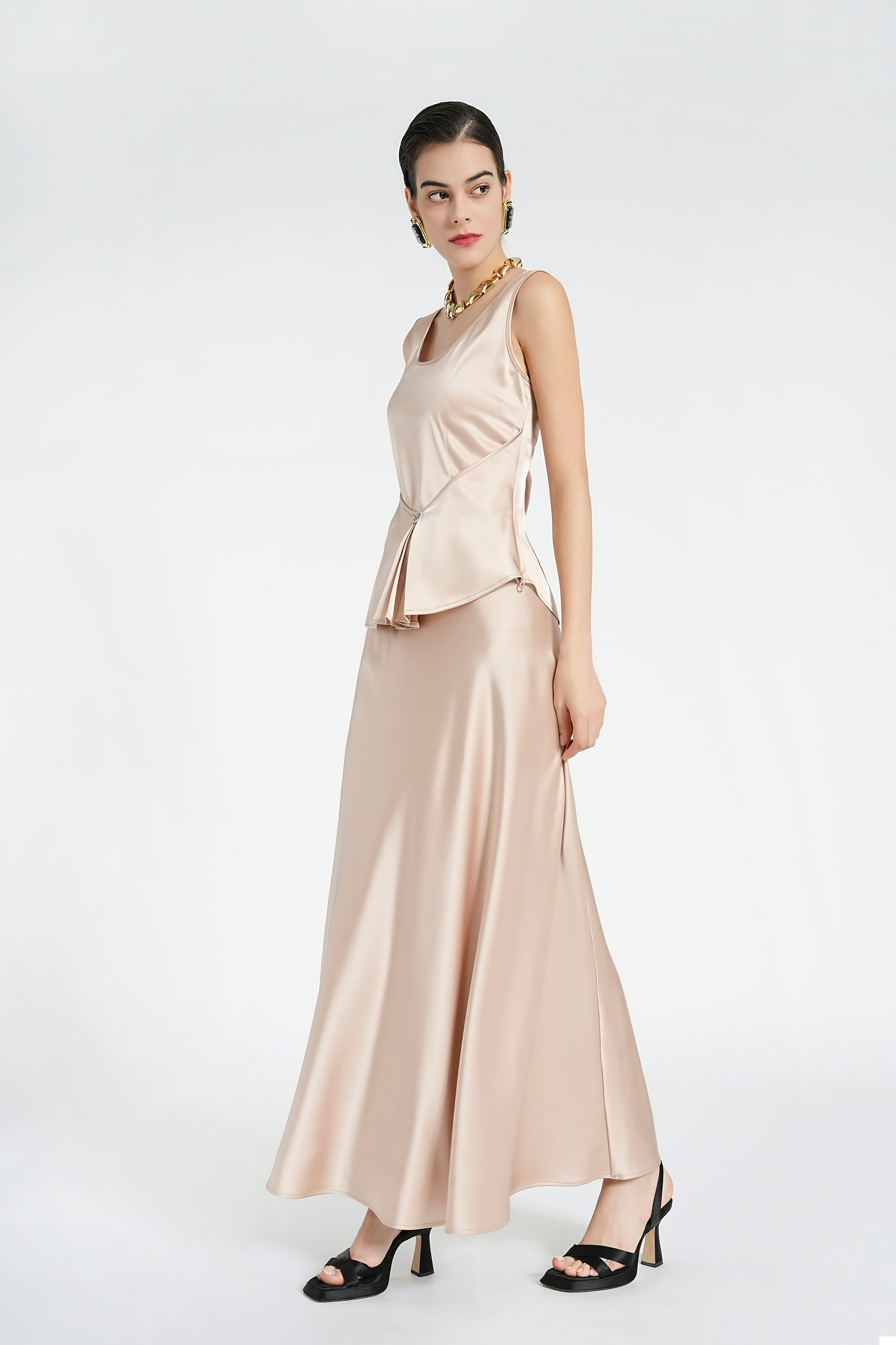 BESIONIA Irregular Slim Sleeveless Vest