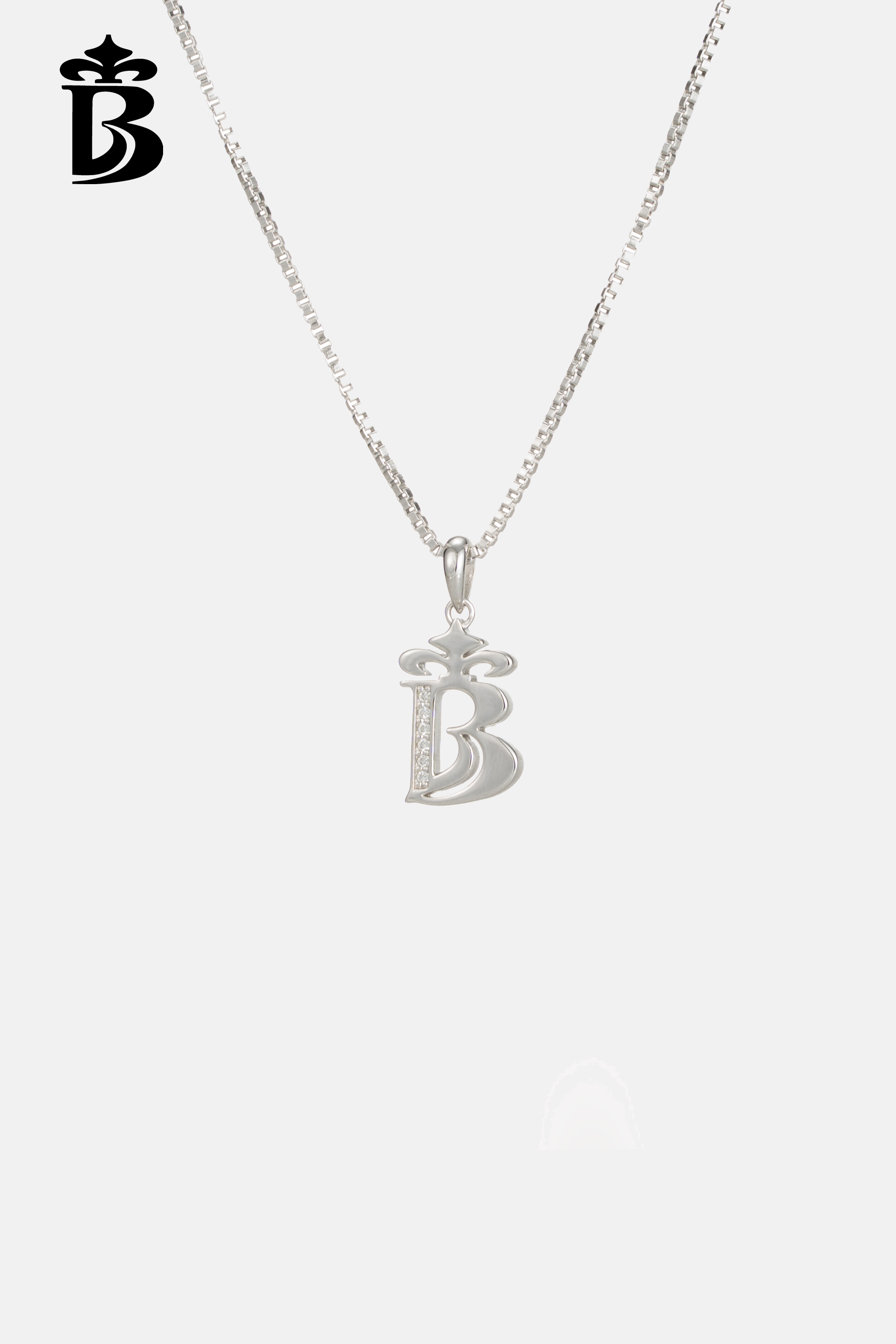 BESIONIA- Silver Letter B Necklace