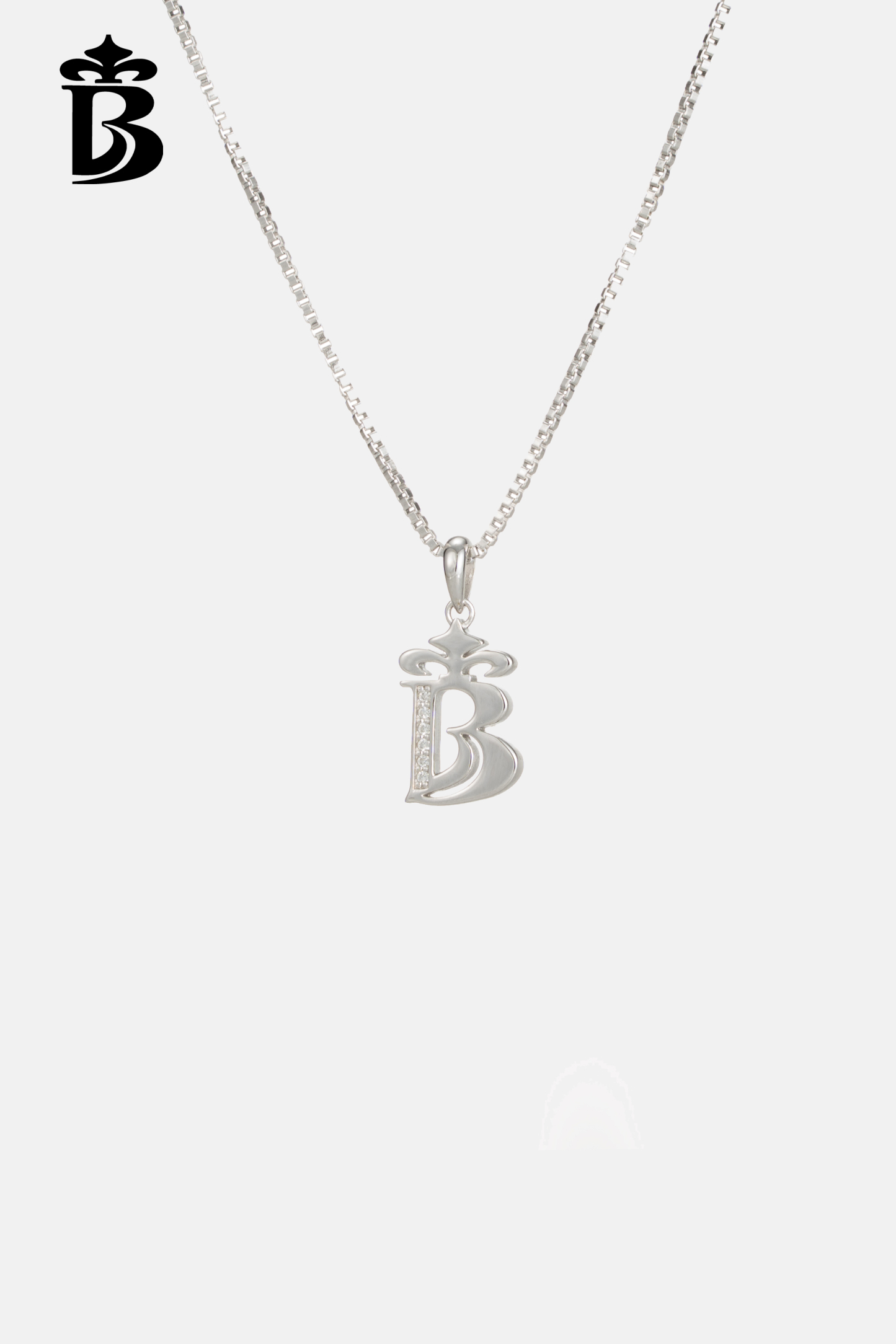 BESIONIA- Silver Letter B Necklace