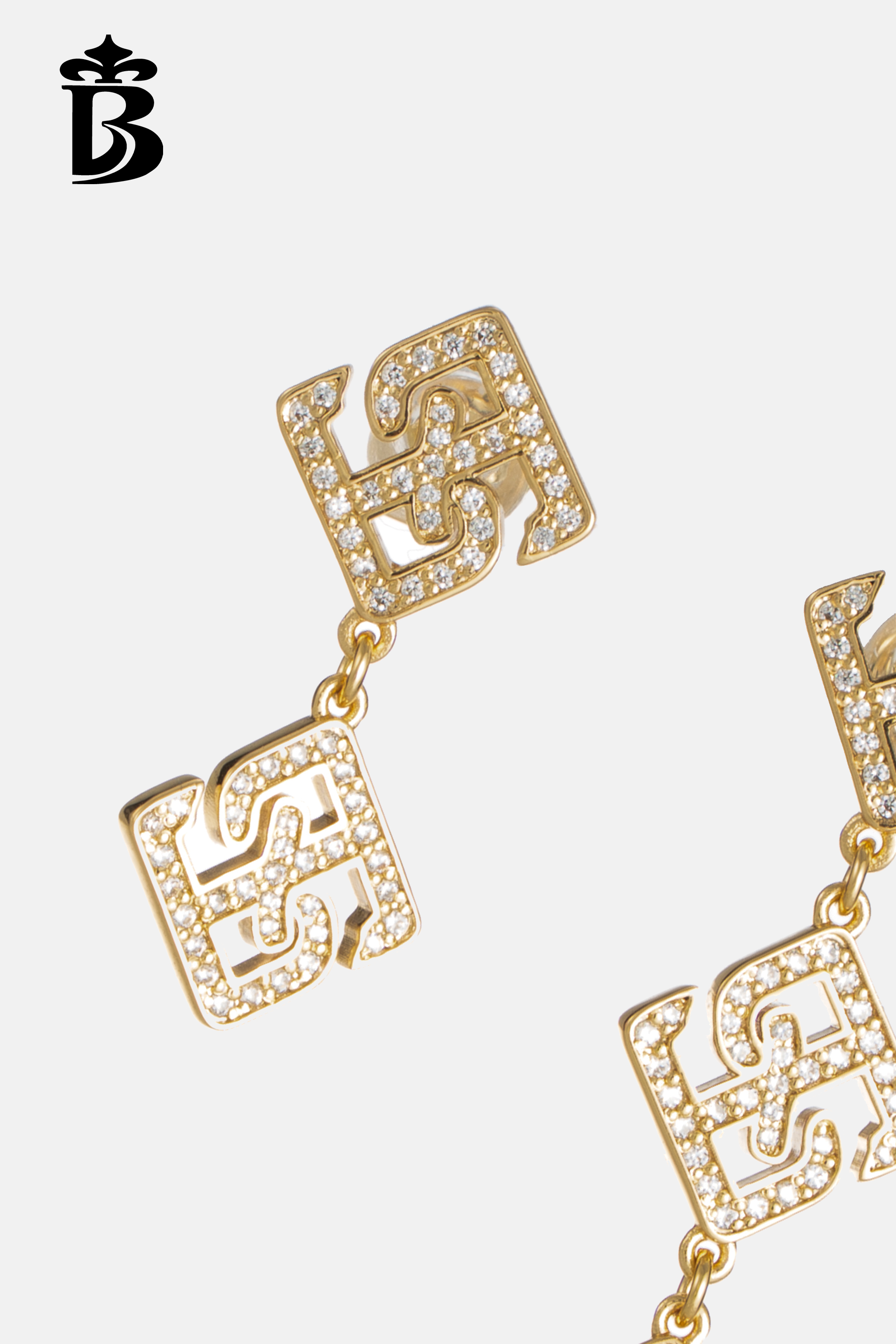 BESIONIA- Gold Irregular Square Earrings