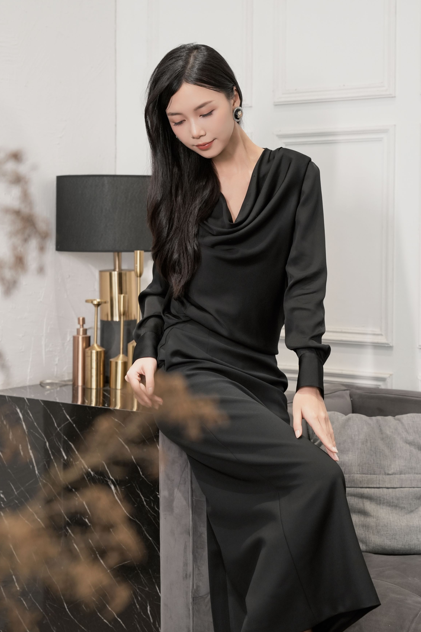 BESIONIA Elegant Black Bustier