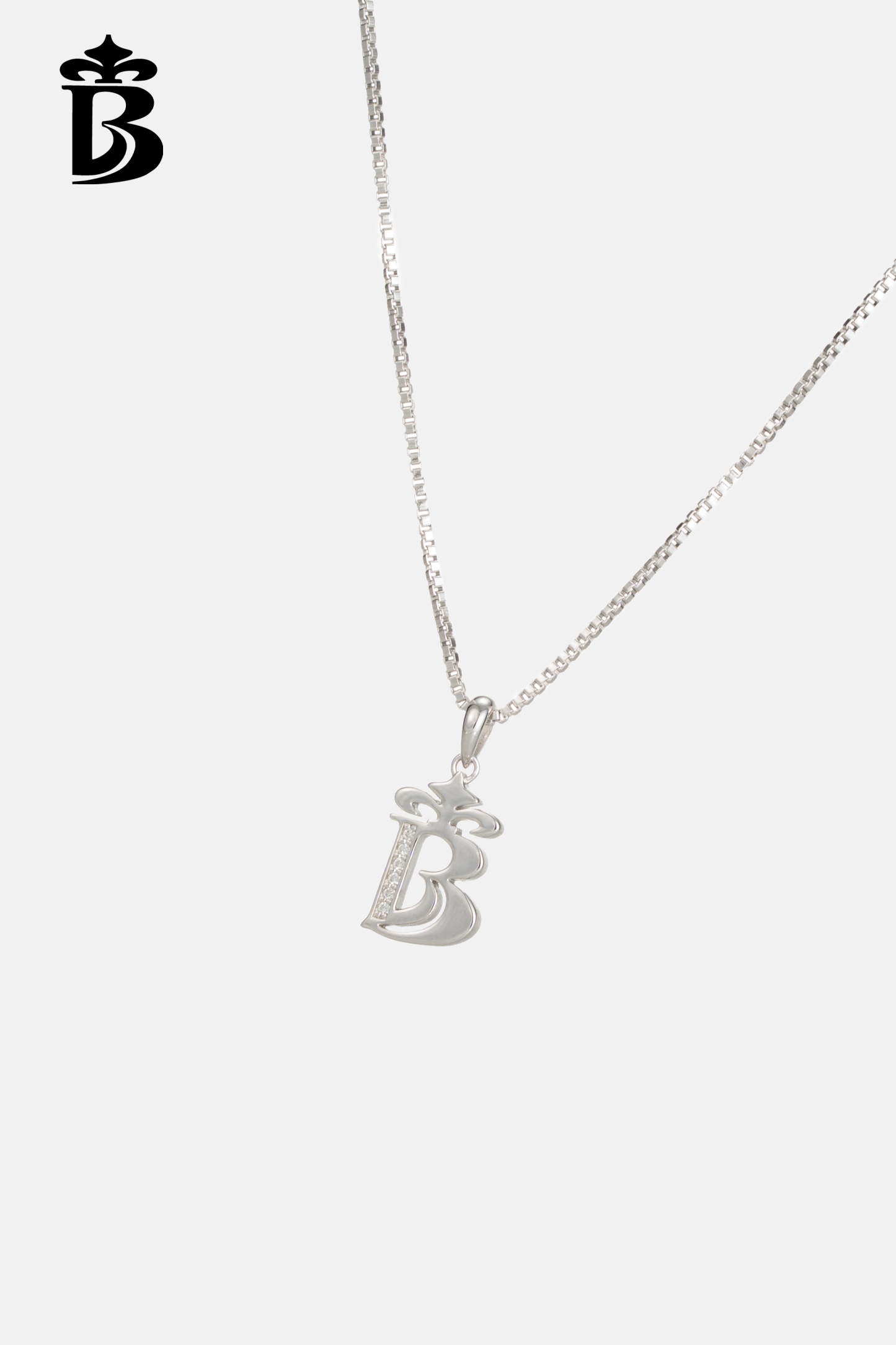 BESIONIA- Silver Letter B Necklace