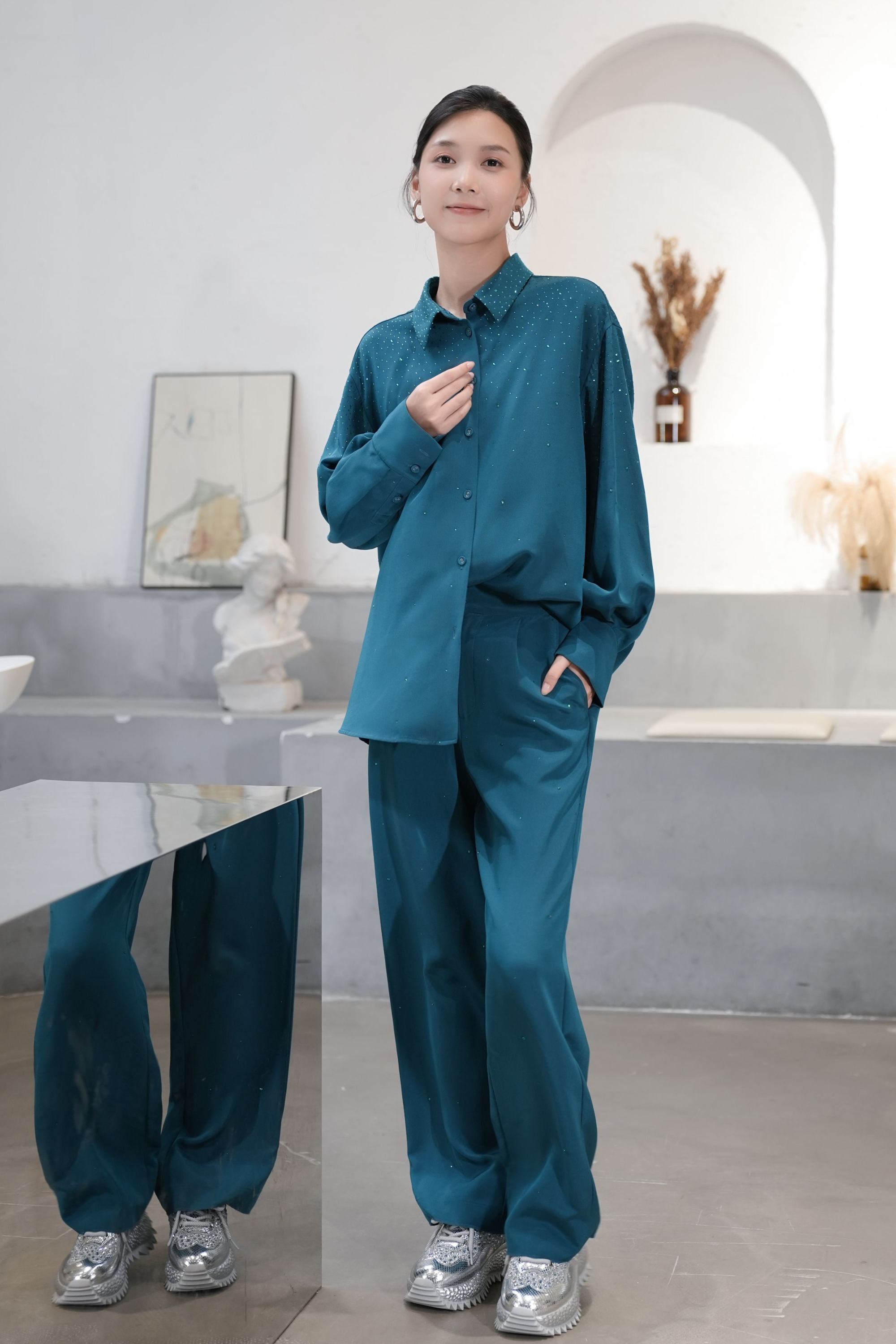 BESIONIA Casual Commuter Suit Pants