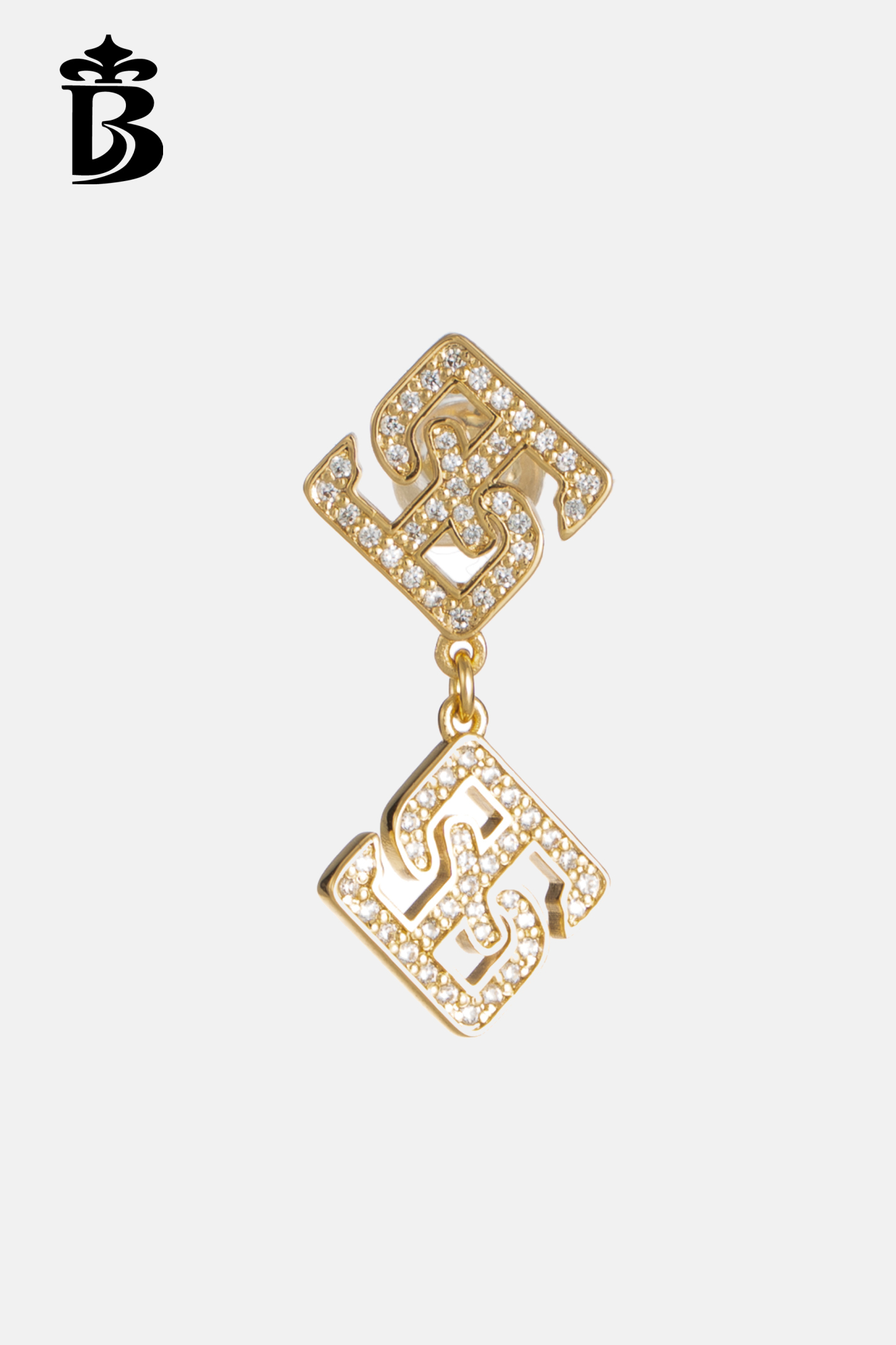 BESIONIA- Gold Irregular Square Earrings