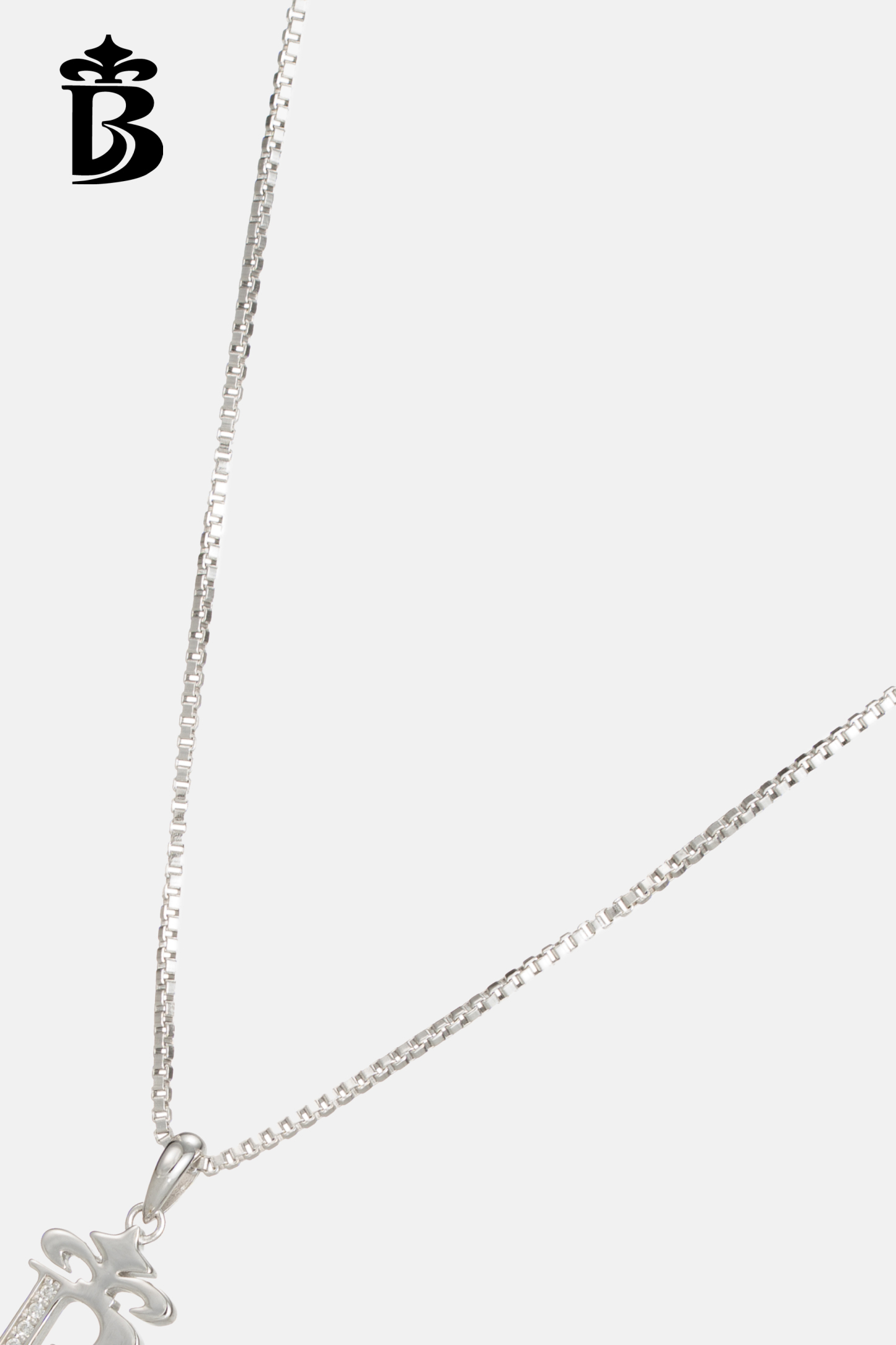 BESIONIA- Silver Letter B Necklace