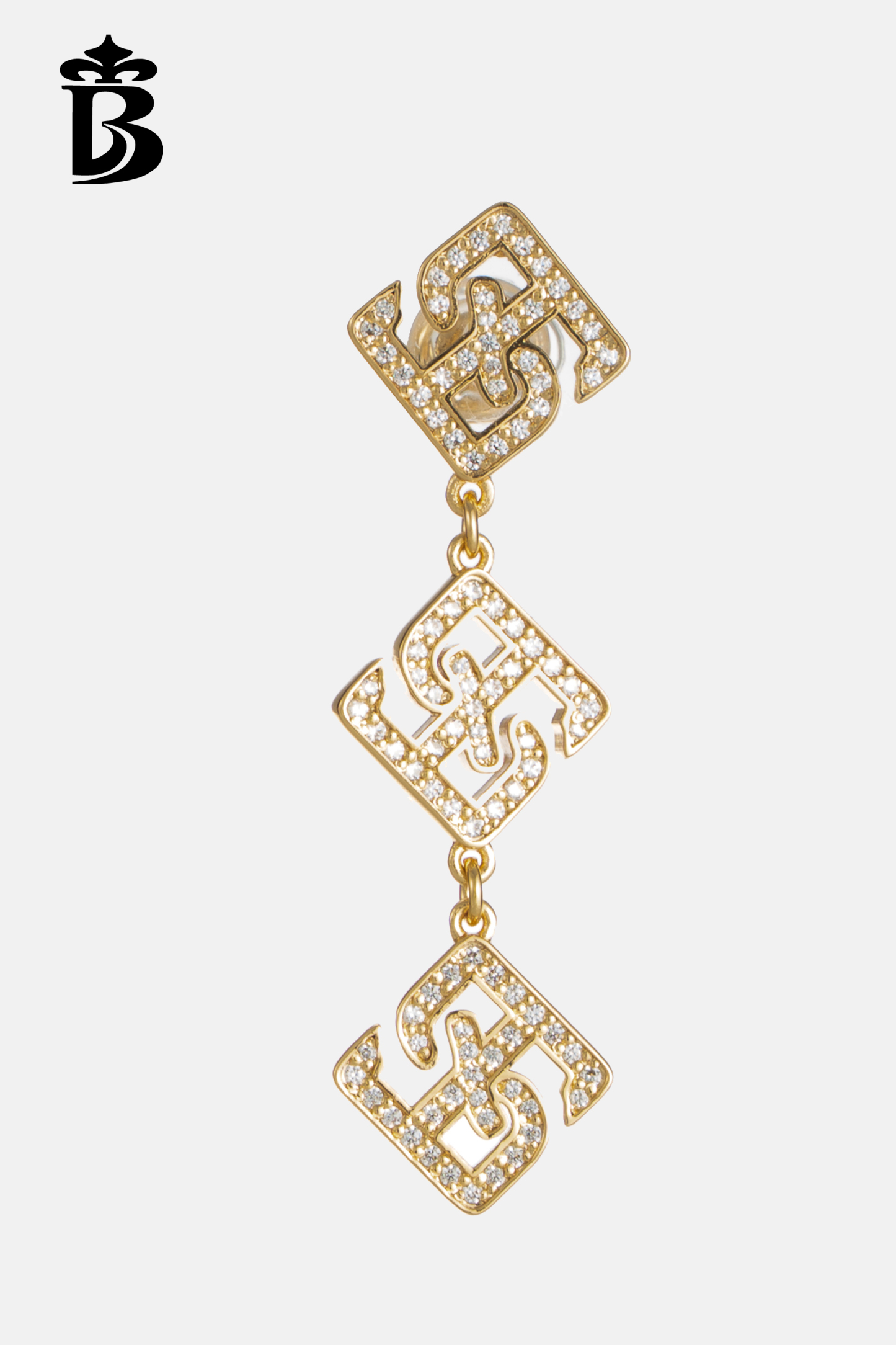 BESIONIA- Gold Irregular Square Earrings