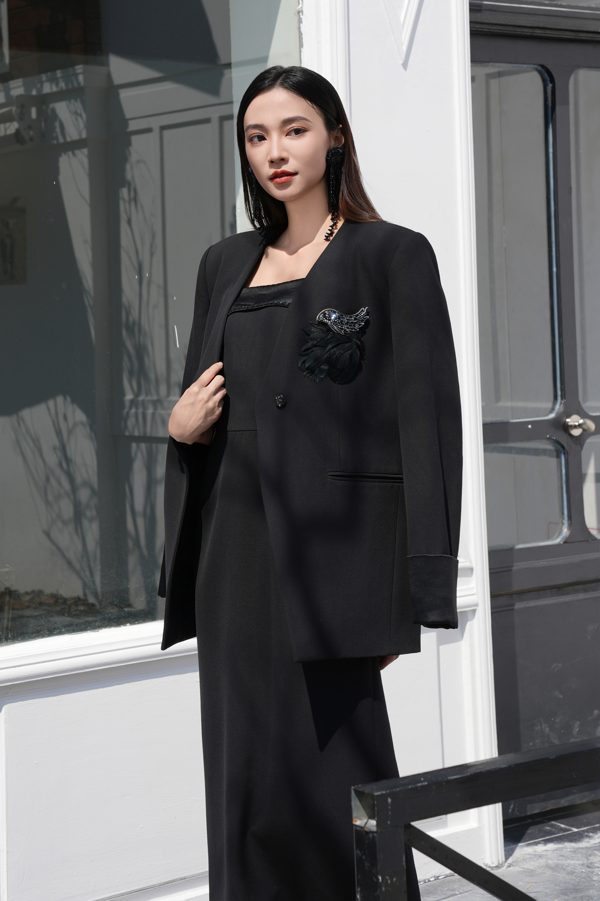 BESIONIA Temperament Simple Sheath Dress 