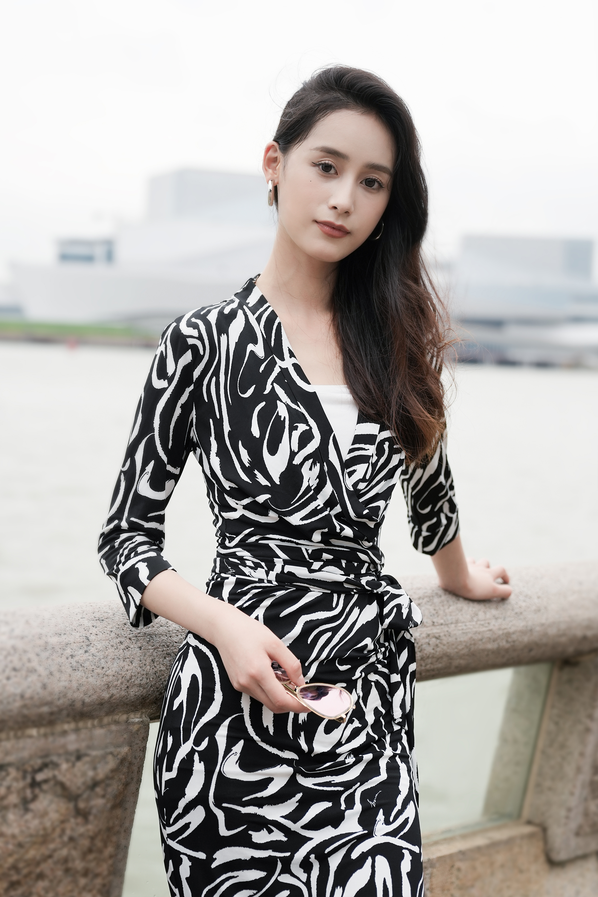 BESIONIA Lace-up Casual Dress