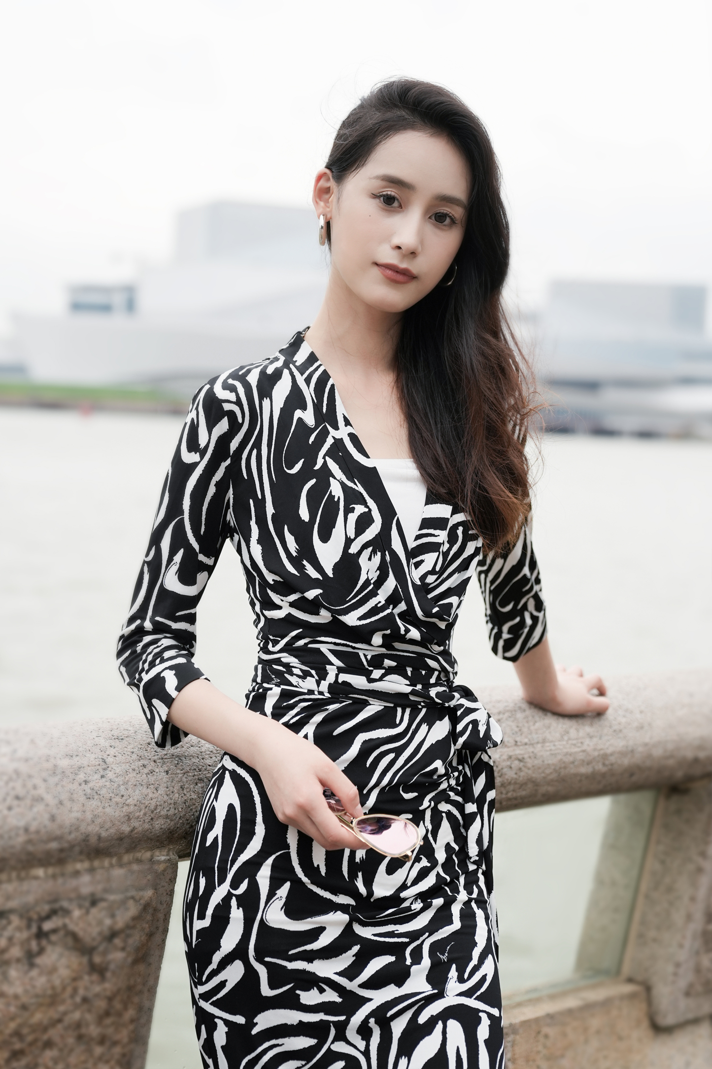 BESIONIA Lace-up Casual Dress