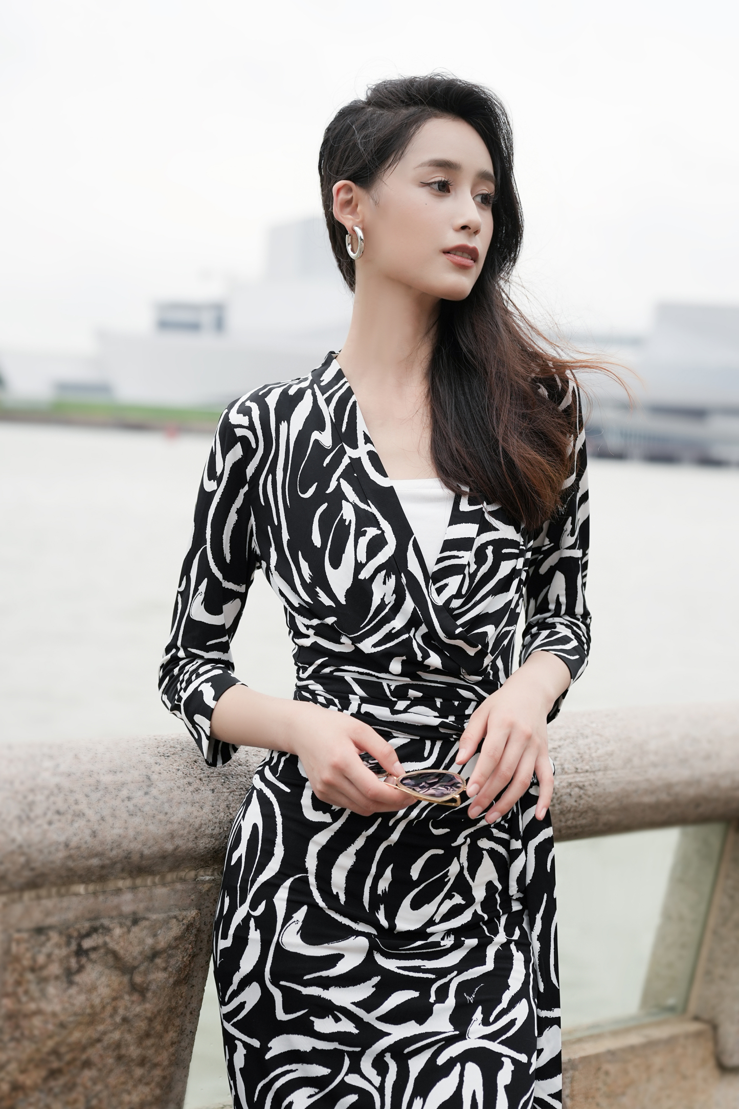 BESIONIA Lace-up Casual Dress