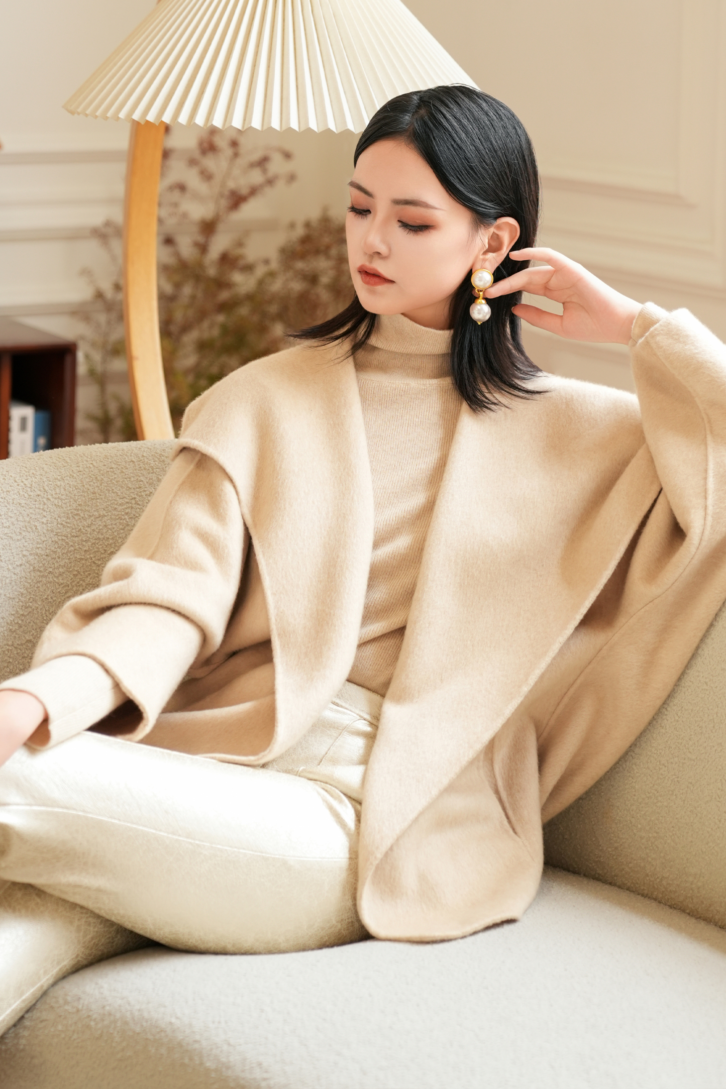 BESIONIA Printed Bell-bottomed Pants