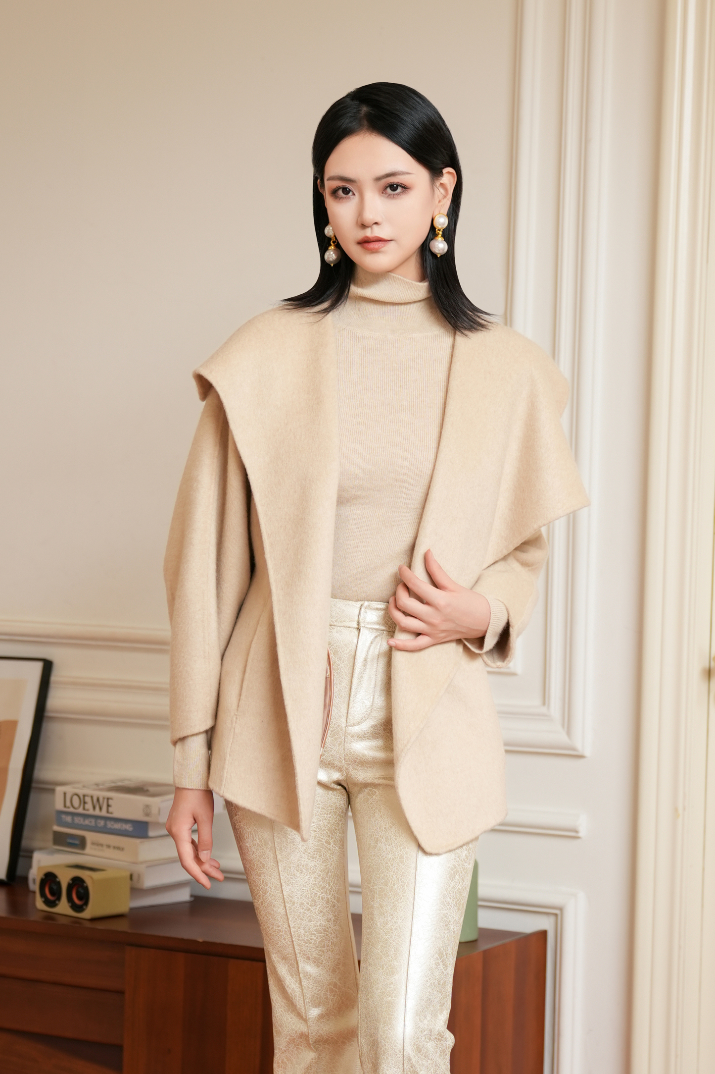 BESIONIA Printed Bell-bottomed Pants