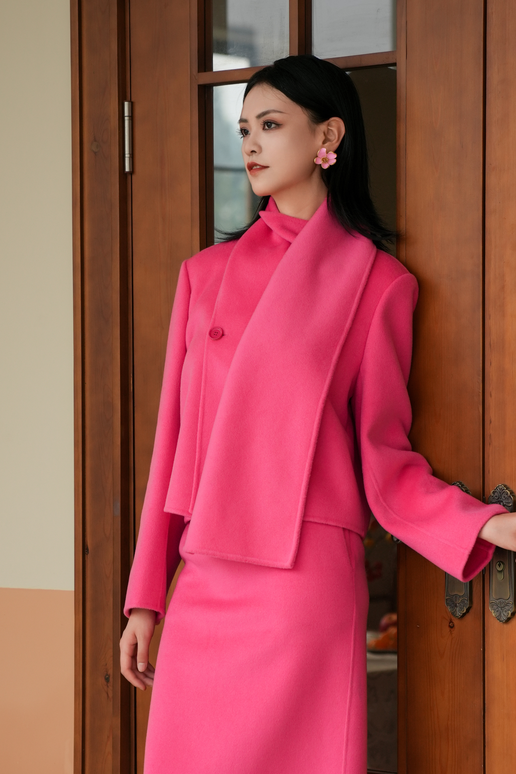 BESIONIA Elegant Tweed Coat